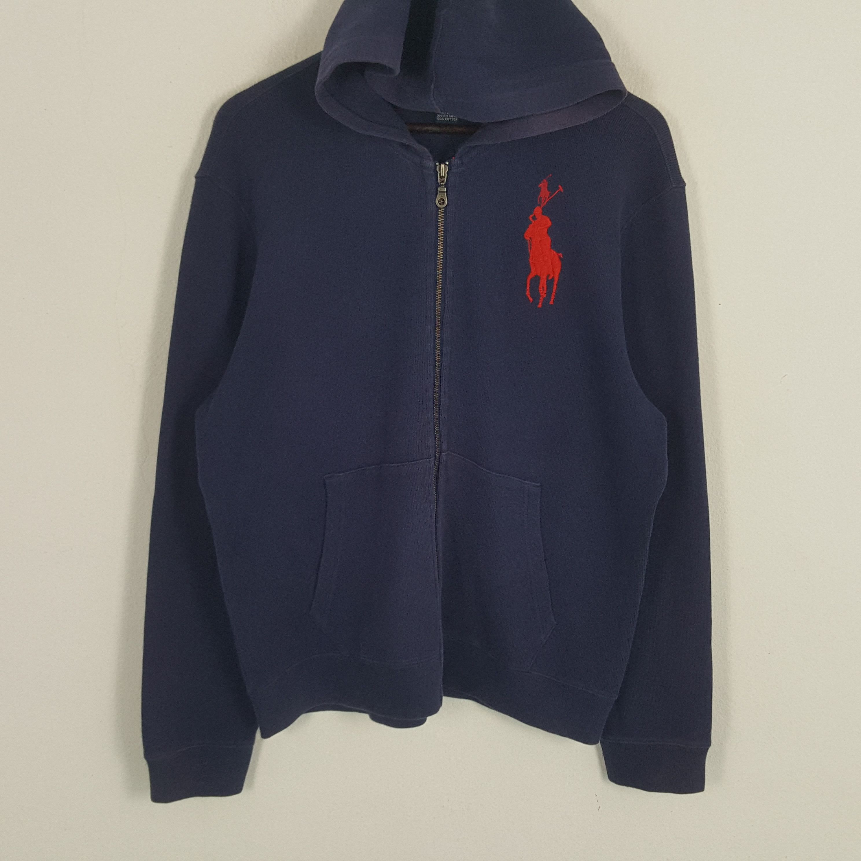 Polo Ralph Lauren × Vintage Vintage Polo Ralph Lauren Big Logo Zipper Jacket Hoodie Size US L / EU 52-54 / 3 - 1 Thumbnail