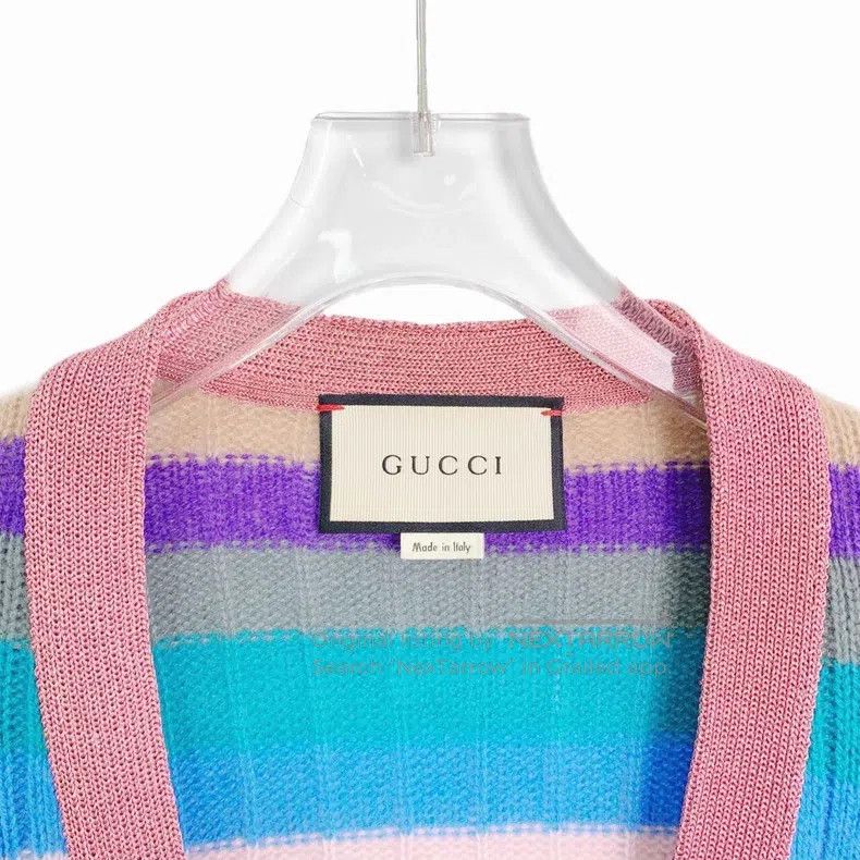 Gucci Gucci Colourful striped V-neck single-breasted long-sleeve Size S / US 4 / IT 40 - 4 Thumbnail