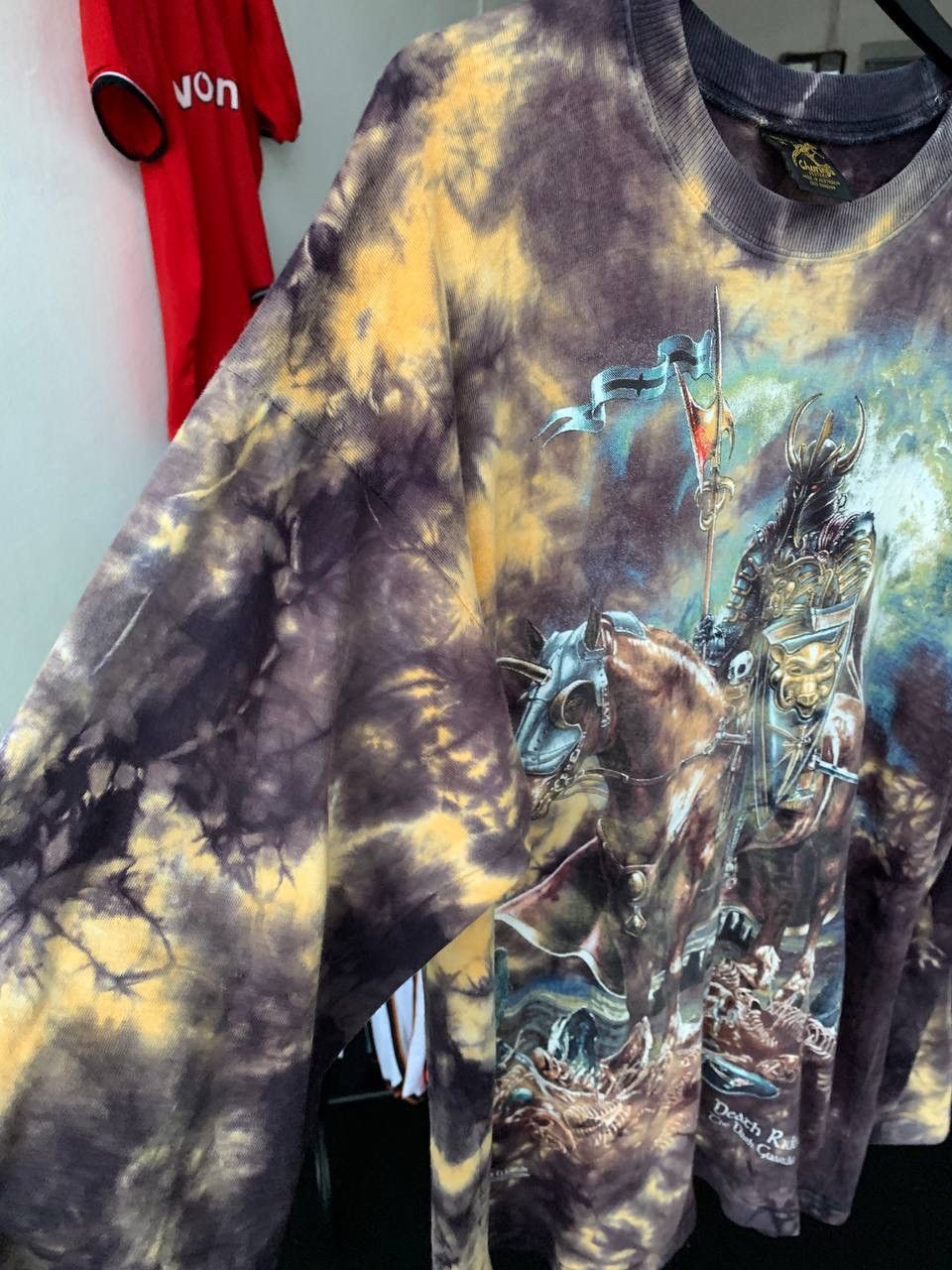 Japanese Brand × Vintage Death Rider The Dark Guardian Vintage Fullprint 90s Churinga Size US M / EU 48-50 / 2 - 6 Thumbnail