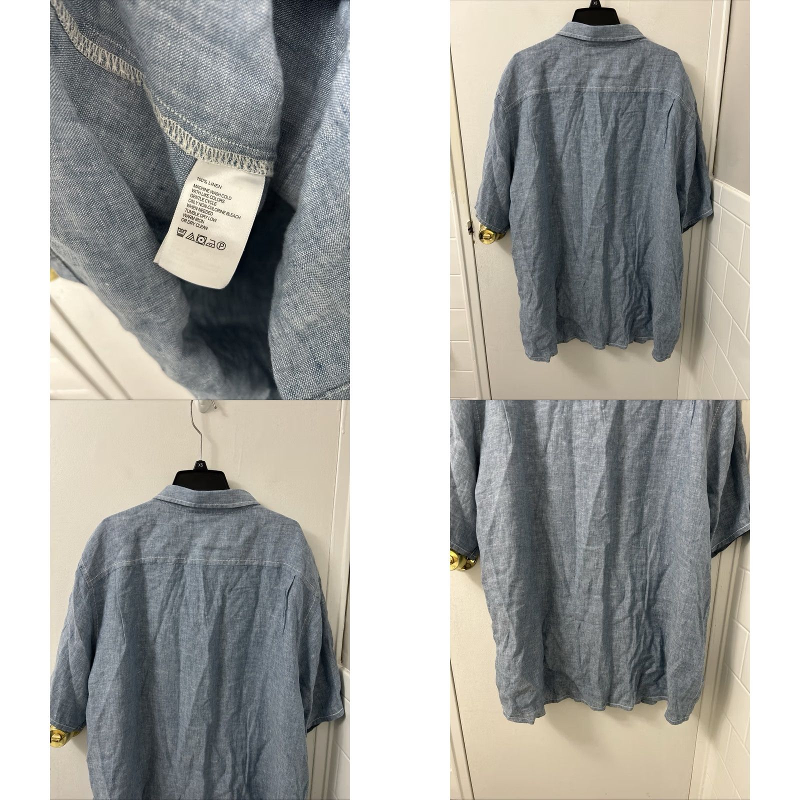 Tommy Bahama Tommy Bahama Shirt Mens 2XL Blue 100% Linen Button Down Pocket Short Sleeve Shirt Mens 2XL Blue 100% Linen Button-Down Pocket Short Sleeve Size US XXL / EU 58 / 5 - 8 Thumbnail