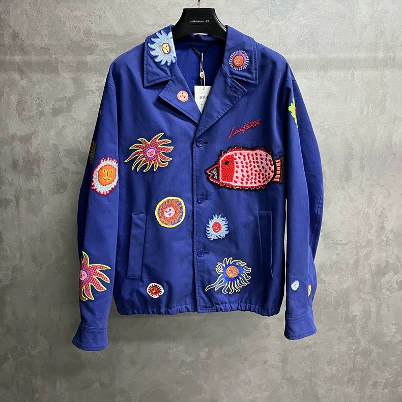 Louis Vuitton Louis Vuitton Blue cartoon embroidered single-breasted jack Size US L / EU 52-54 / 3 - 1 Thumbnail