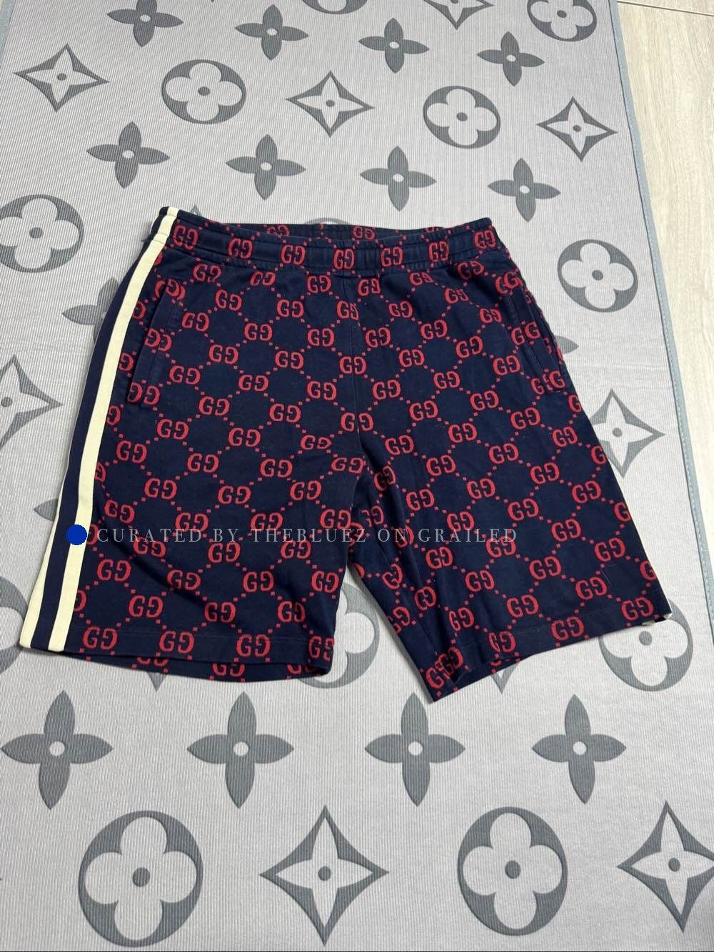Gucci GG Logo Shorts in Blue - Size 32 Size US 32 / EU 48 - 1 Thumbnail