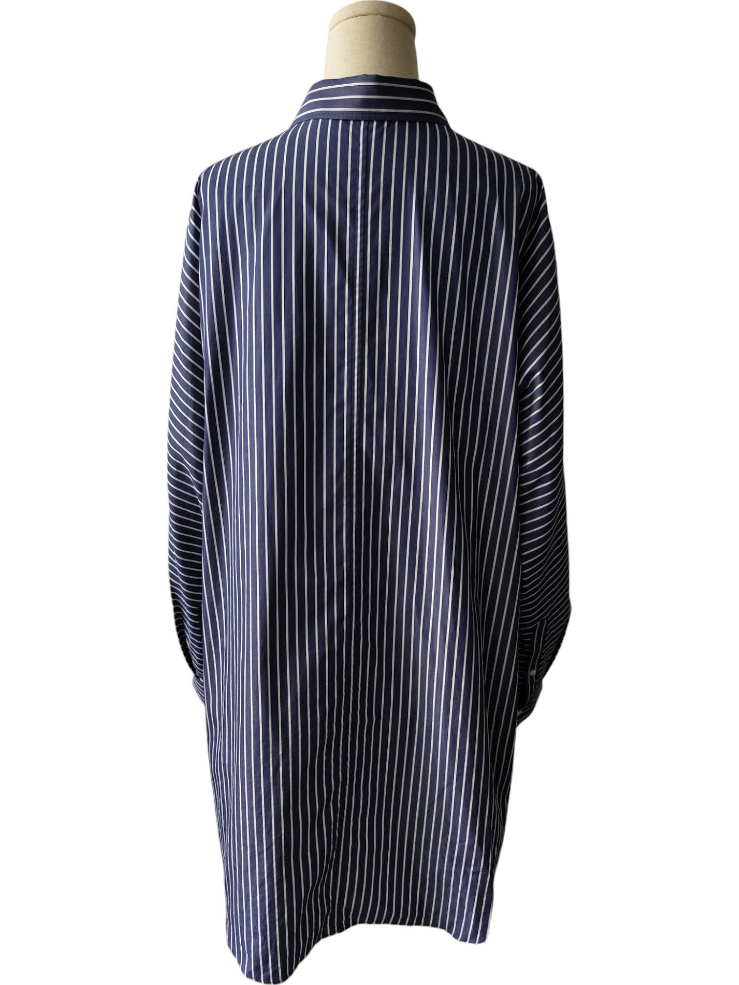 Balenciaga Blue And White Striped Shirt Dress With 2 Side Pockets Size XXS / US 00 / IT 34 - 6 Thumbnail