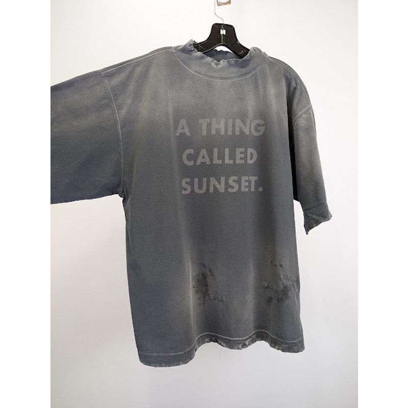 Palm Angels o1rshd1 Atcs Garment Dye Boxy T-Shirt in Black / White Size US XL / EU 56 / 4 - 7 Thumbnail