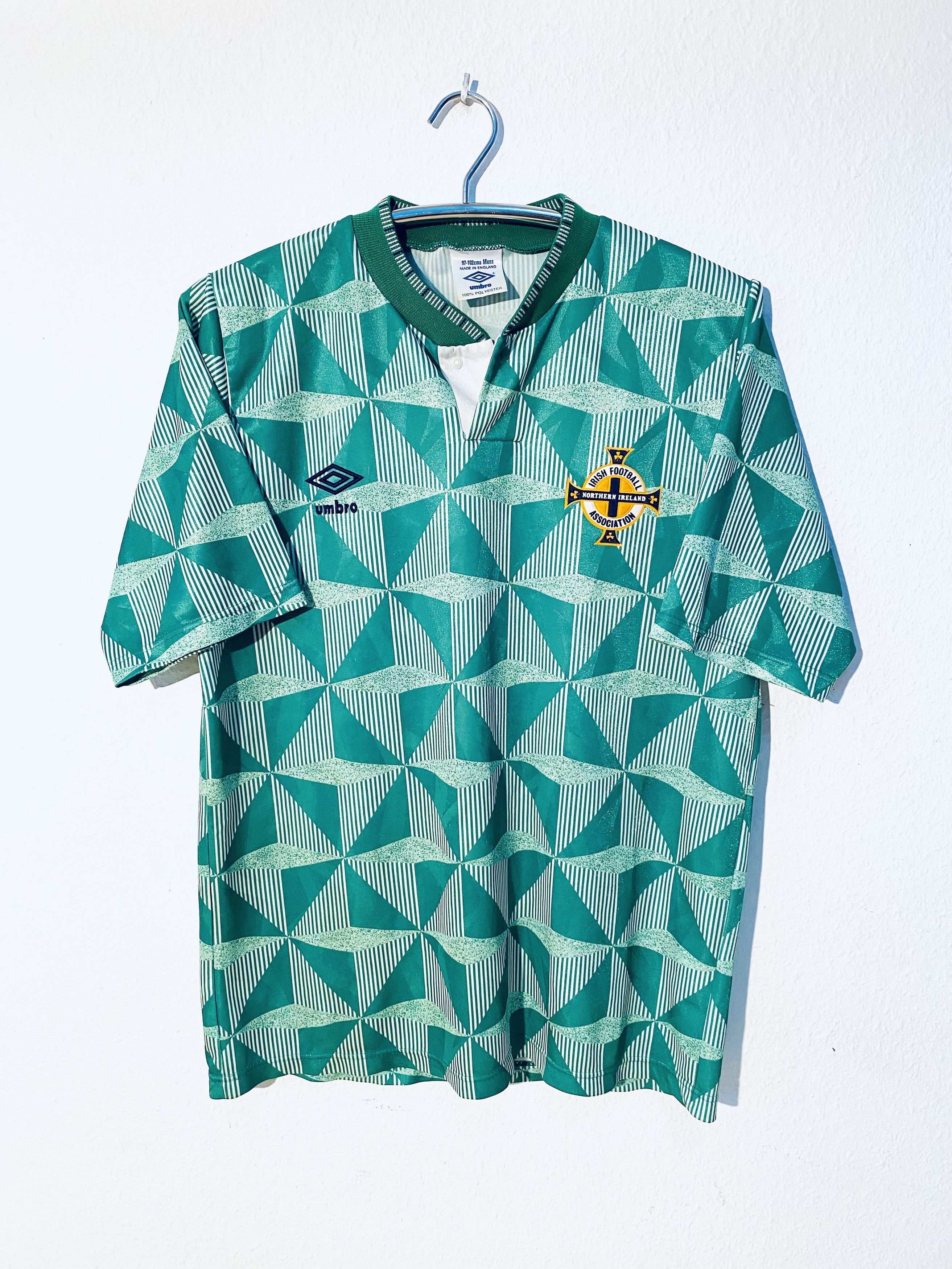 Umbro Northern Ireland 1990 - 1992 Home Football Shirt Jersey Size US M / EU 48-50 / 2 - 1 Thumbnail