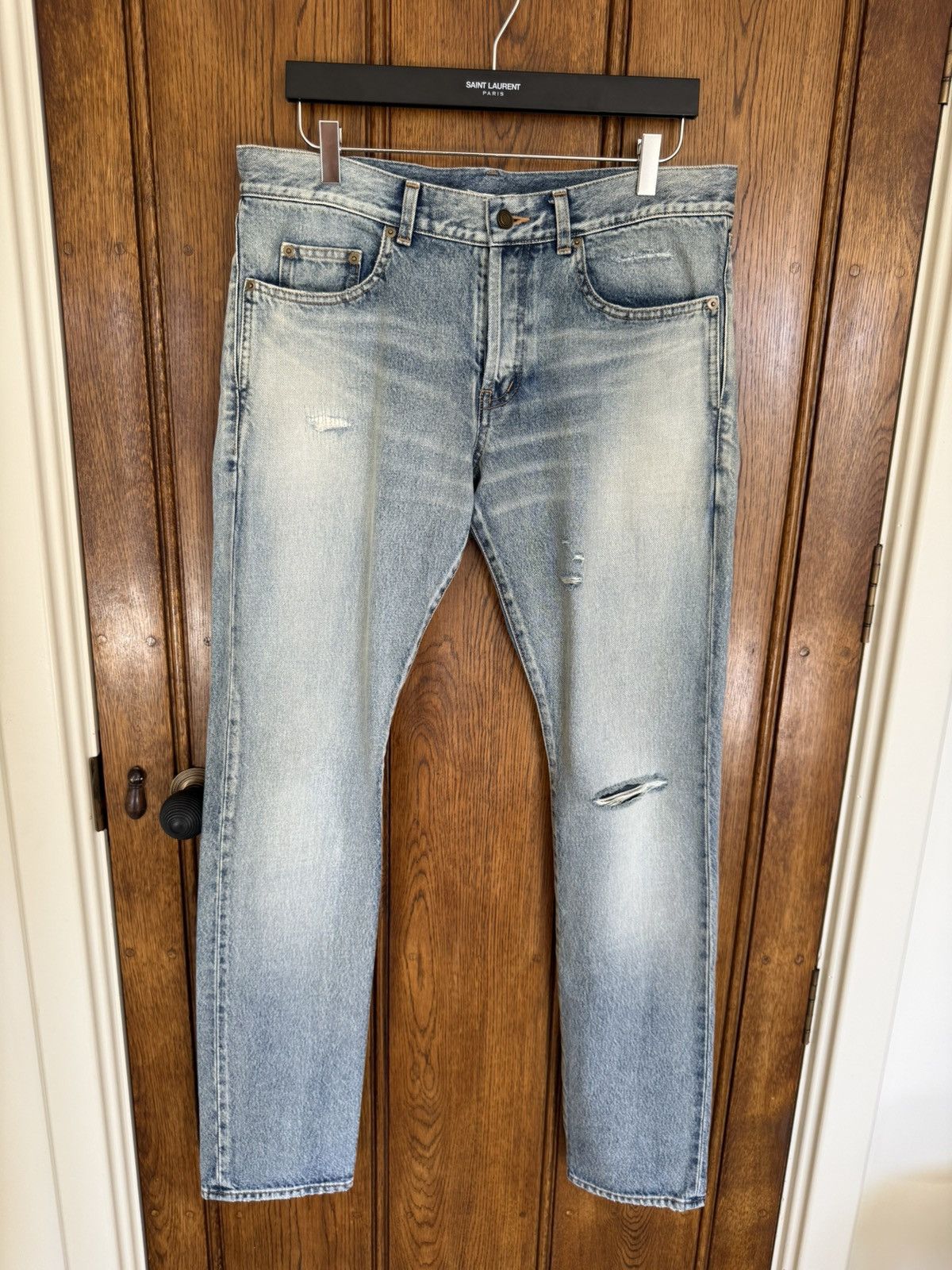 Saint Laurent Paris Saint Laurent Santa Monica wash rip trash jeans 32 grail d18 Size US 32 / EU 48 - 1 Thumbnail