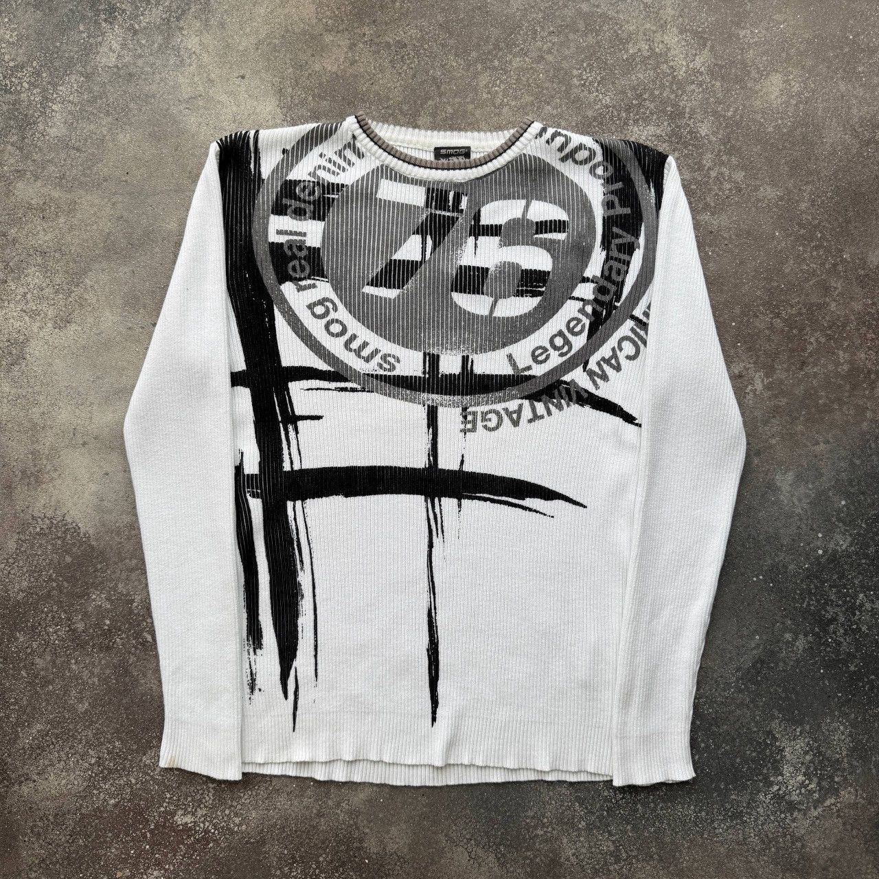 Hysteric Glamour Diesel Style Y2K Vintage Punk Opium Ribbed Knit Sweater Size US L / EU 52-54 / 3 - 1 Thumbnail
