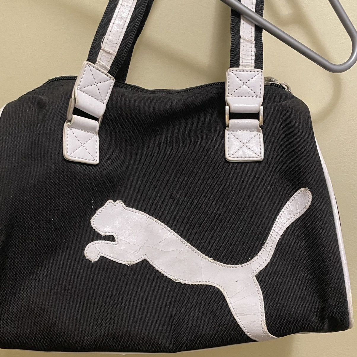 Puma Vintage Y2K Puma Black & White Cat Logo Cute Hand Bag Purse Size ONE SIZE - 2 Thumbnail