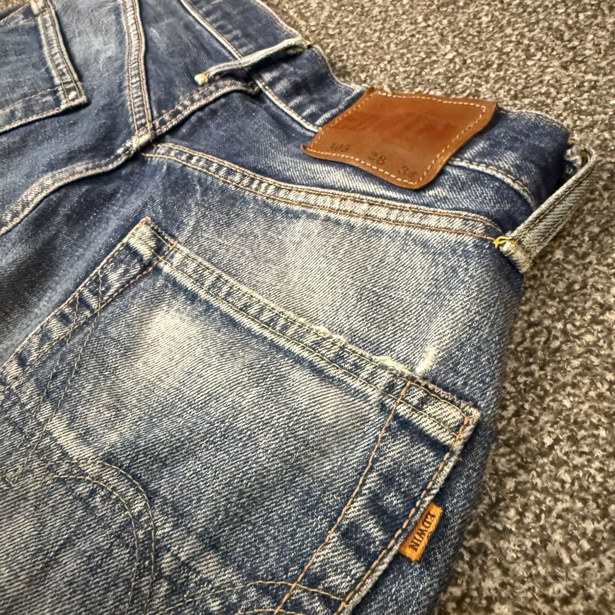 Edwin 🔥🇯🇵 Japanese Distressed Selvedge Edwin 505 Aging Faded Denim Size US 29 - 9 Thumbnail