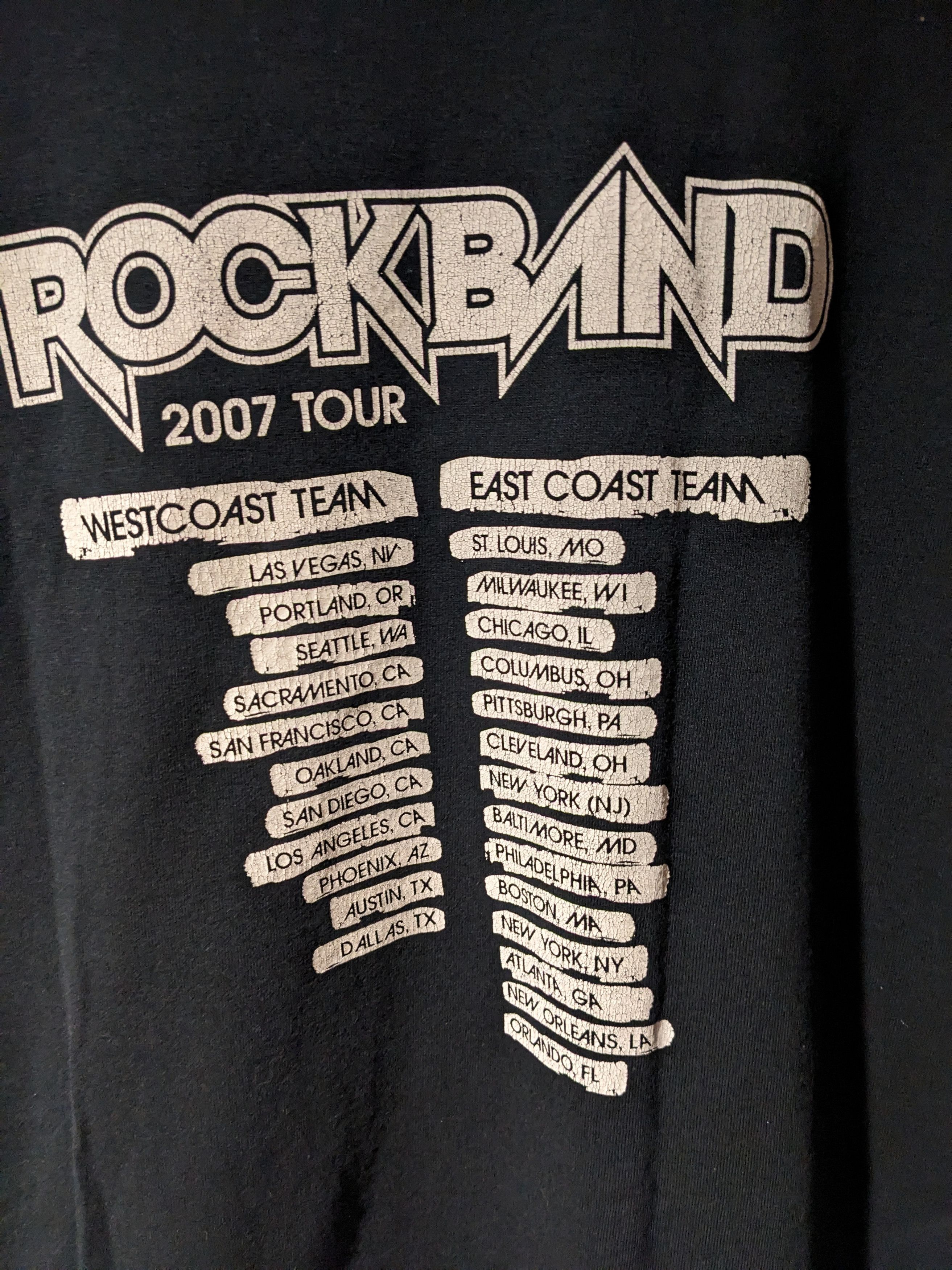Band Tees × Playstation × Vintage Vintage 2007 Rock Band Tour Music East Coast X-Large T-Shirt Size US XL / EU 56 / 4 - 6 Thumbnail