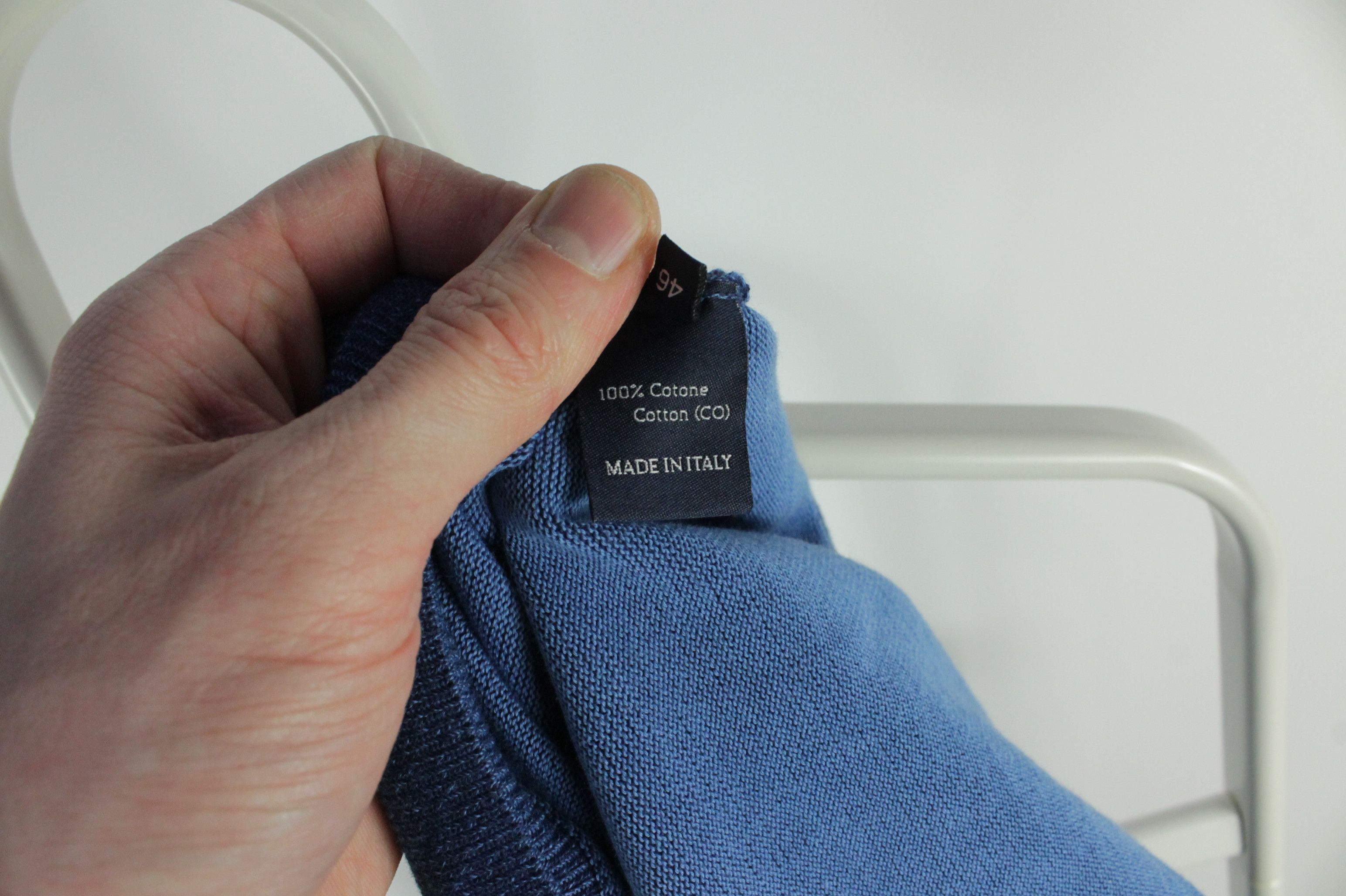 Other Italian H953 Blue Cotton Pullover Jumper Men's Size US XL / EU 56 / 4 - 9 Thumbnail