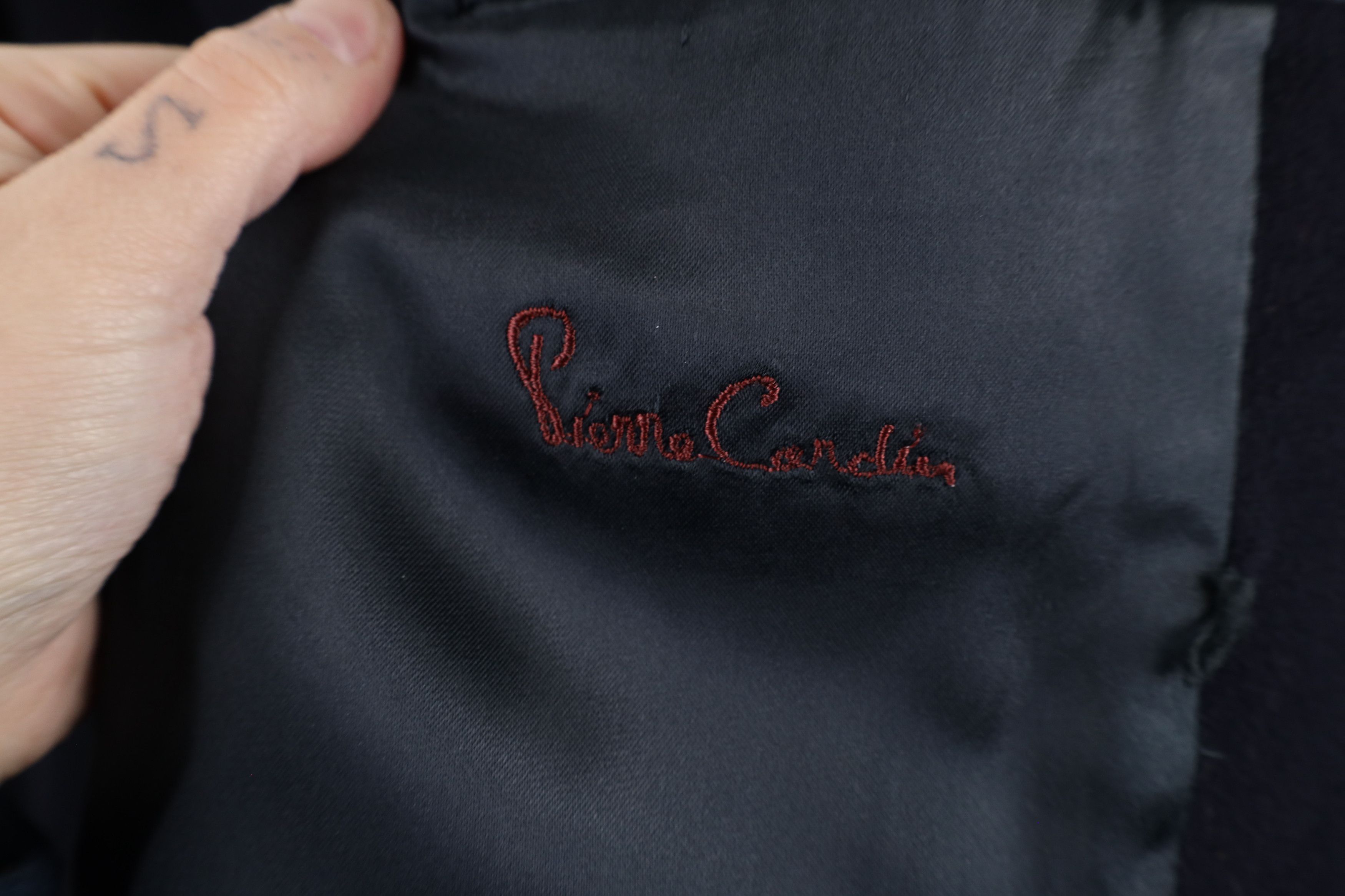 Pierre Cardin × Vintage Vintage 70s Pierre Cardin Wool Trench Coat Overcoat Navy USA Size US XL / EU 56 / 4 - 13 Thumbnail