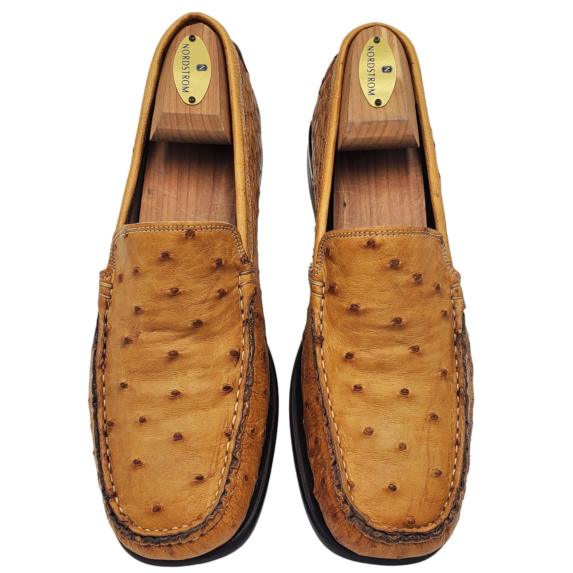 Other Italy Calzoleria Toscana Mens size 6.5 Brown Ostrich Leather Size US 6.5 / EU 39-40 - 2 Thumbnail