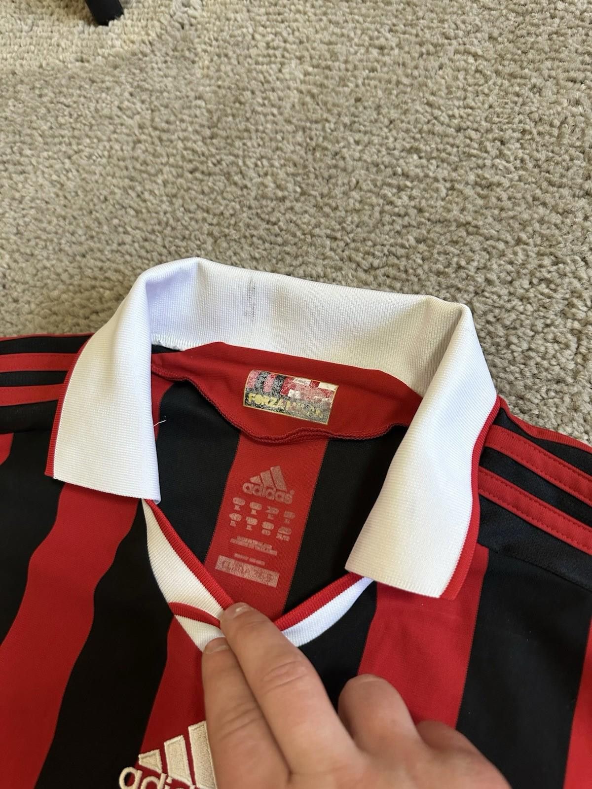Adidas AC MILAN ITALY 2008/09 FOOTBALL SHIRT JERSEY #80 RONALDINHO Size US XL / EU 56 / 4 - 5 Thumbnail