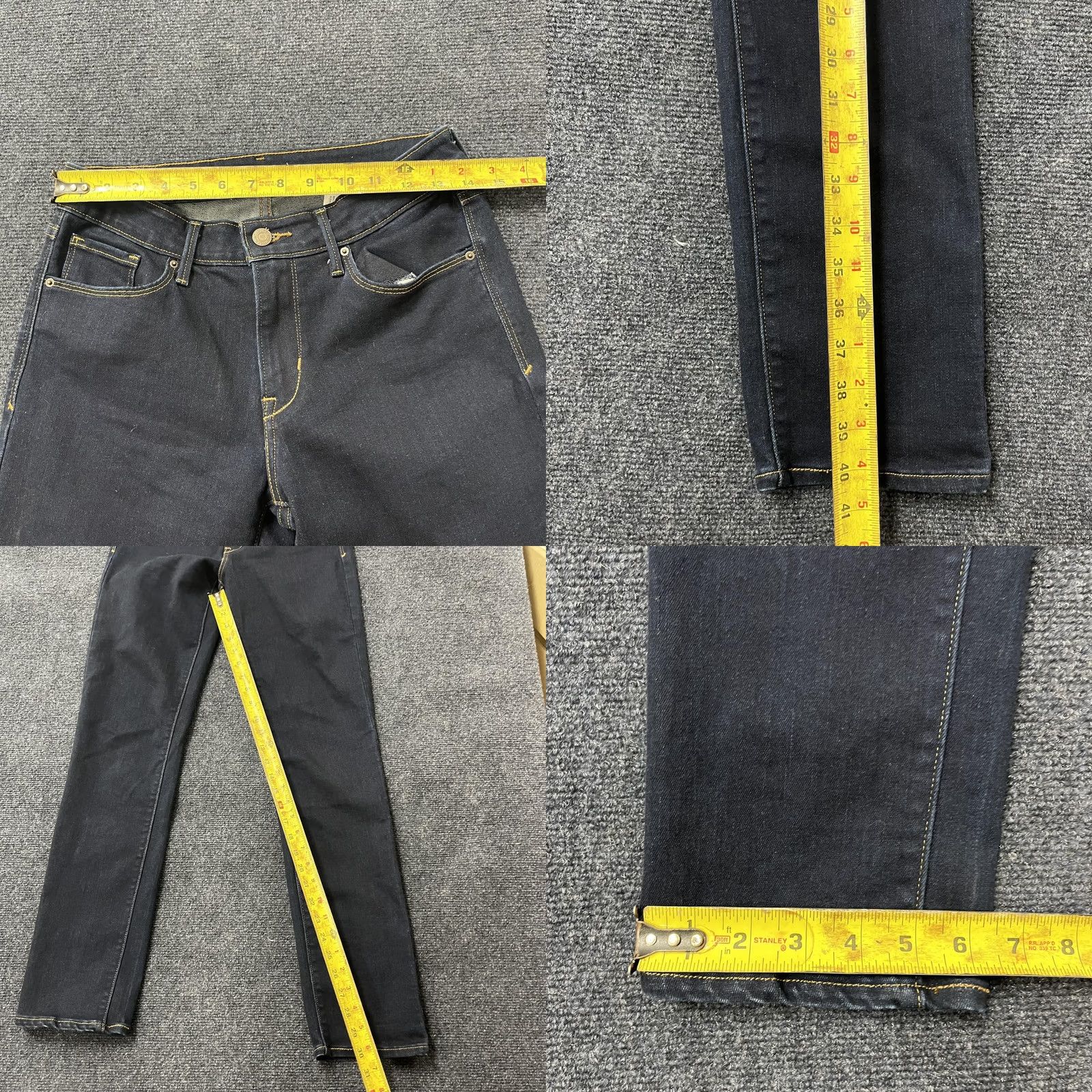 Levi's Levis Mid Rise Skinny Jeans Womens 6 Dark Wash Blue Denim Slim Pants Casual Size 28" / US 6 / IT 42 - 8 Thumbnail