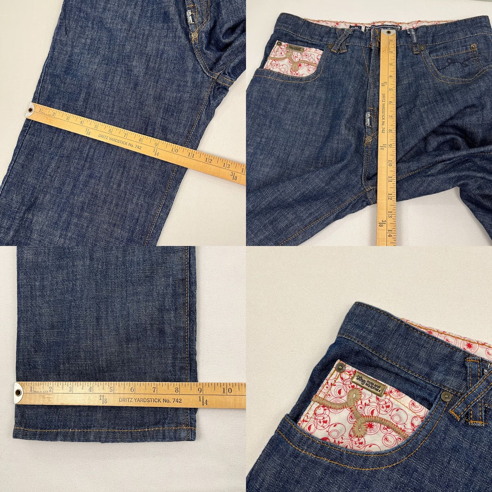 Vintage VINTAGE LRG Jeans 34x31 Blue Wildlife Animal Embroidered 90s Skate Mens Relaxed Straight Denim Pants Size US 34 / EU 50 - 8 Thumbnail
