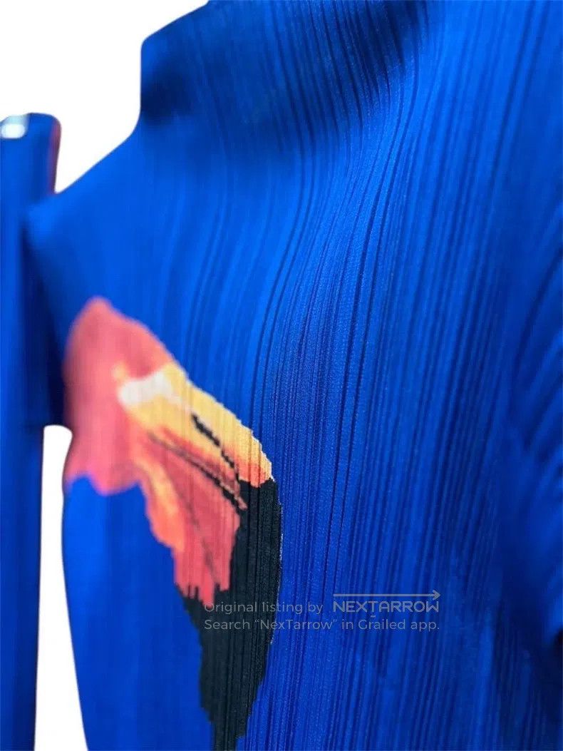 Issey Miyake Issey Miyake Blue Short Sleeve Size L / US 10 / IT 46 - 3 Thumbnail