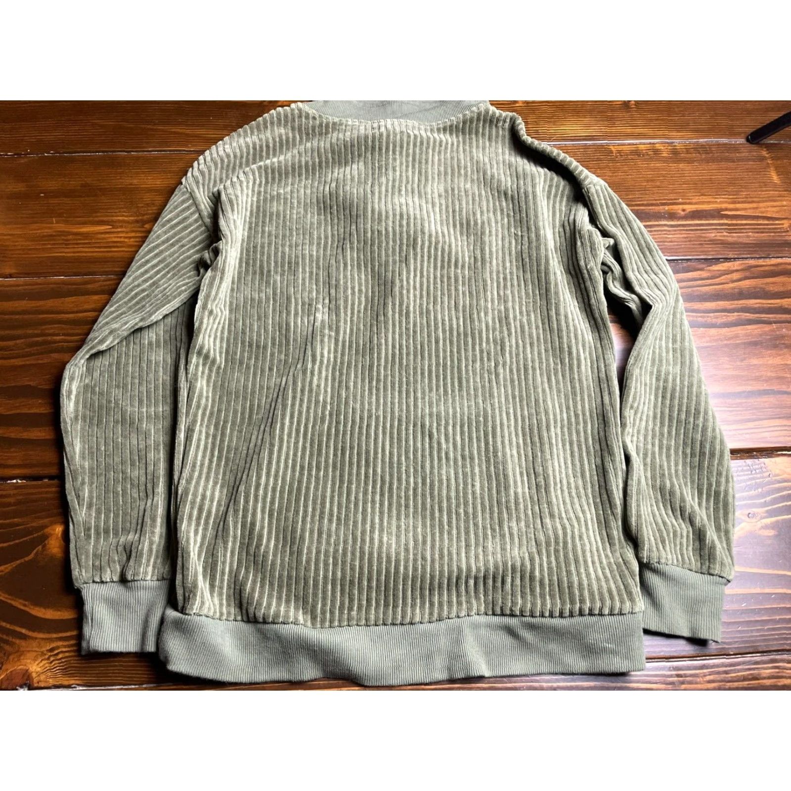 Vintage Maurices Sweater, Women's Size Small, Green, Ribbed, Cowl Neck, Pullover, Casual, Travel, Regular Fit, Fall Winter Spring, Womens Size S / US 4 / IT 40 - 2 Thumbnail