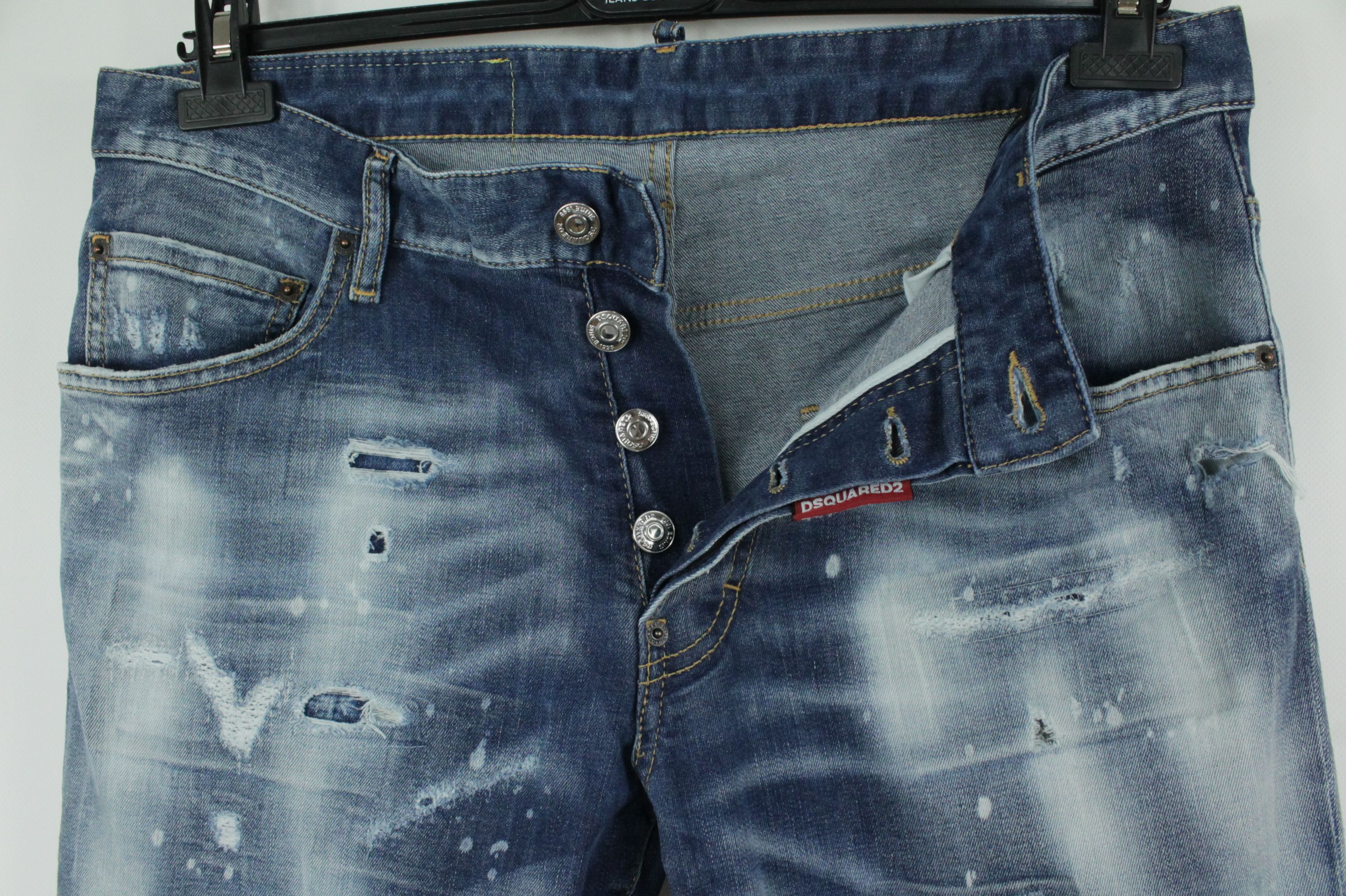 Dsquared2 Dsquared2 Skater Jeans Regular Fit Distressed Blue Denim Size US 36 / EU 52 - 4 Thumbnail