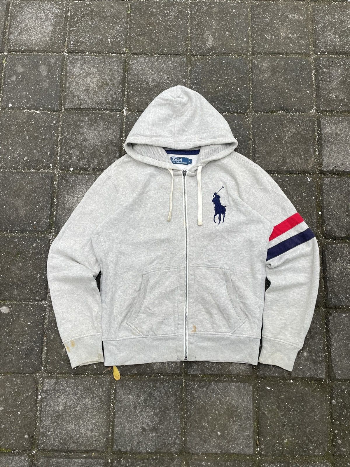Polo Ralph Lauren × Vintage Vintage Zip Hoodie Polo Ralph Lauren Size US L / EU 52-54 / 3 - 1 Thumbnail