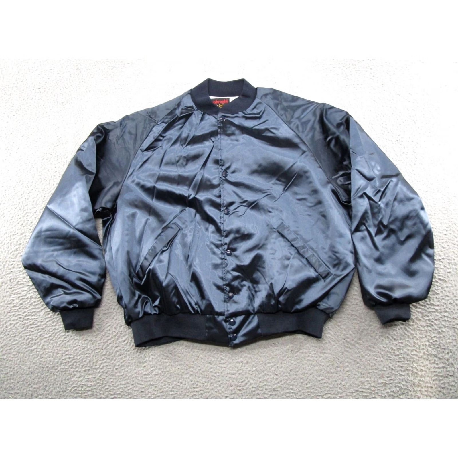 Dunbrooke VINTAGE Dunbrooke Jacket Bomber Coat Satin Nylon Blue XL Men United States USA Pattern Solid Logo Size US XL / EU 56 / 4 - 3 Thumbnail