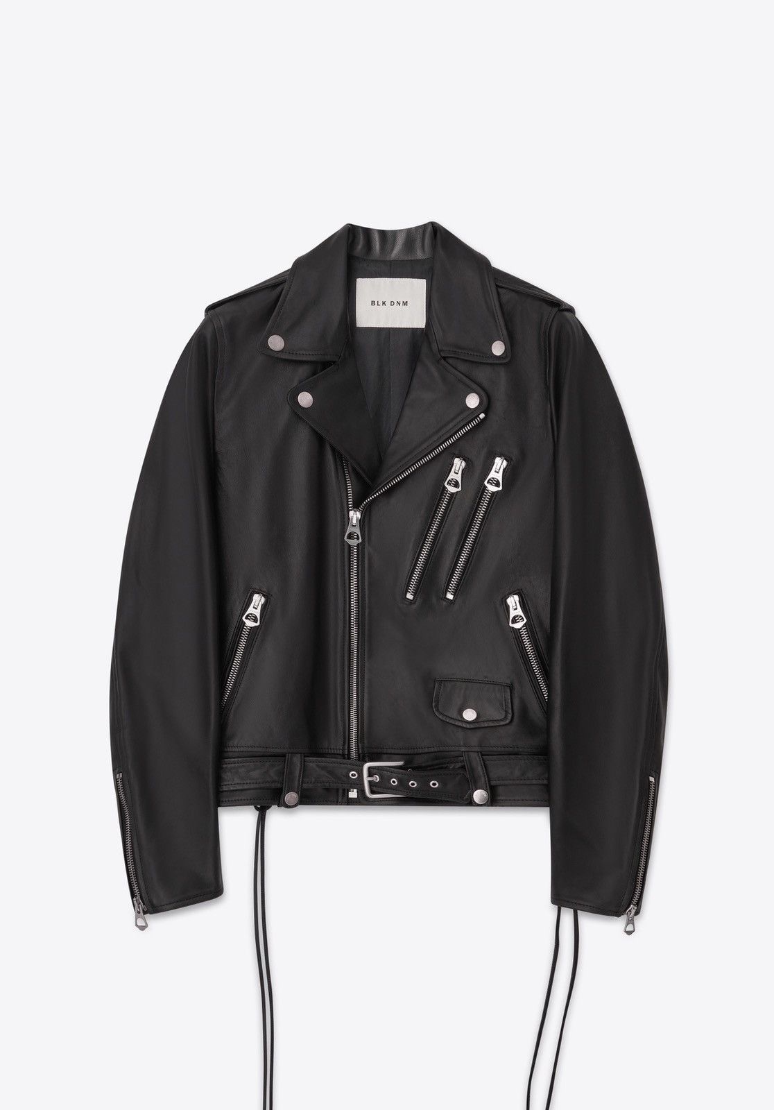 Blk Dnm Leather jacket 15. Biker jacket. Size 48 medium Size US M / EU 48-50 / 2 - 4 Thumbnail