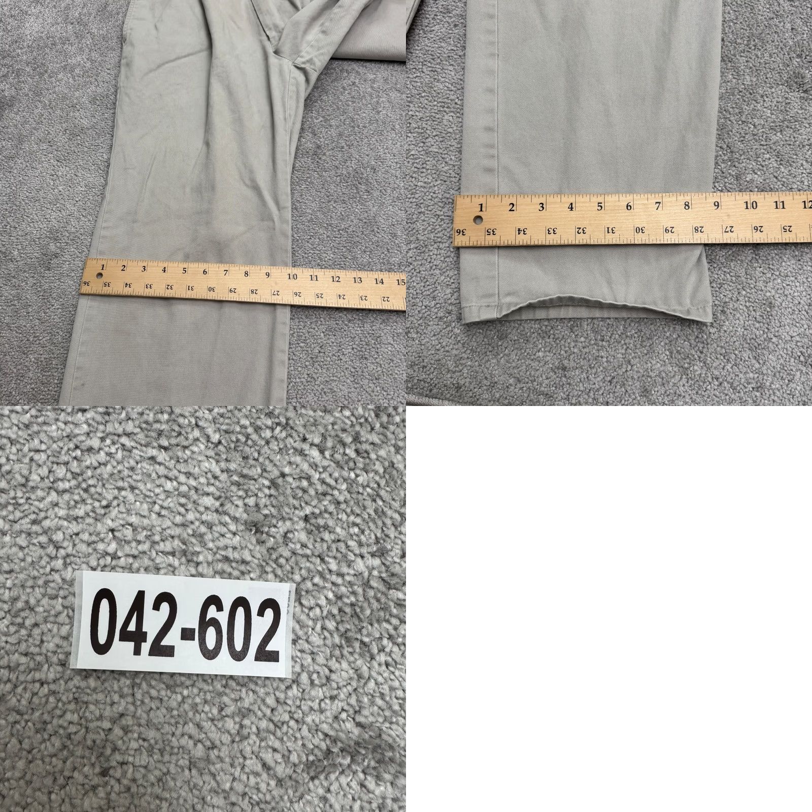 Gant VINTAGE Gant Chino Pants Mens 33 Gray Pleated Front Straight Leg Twill Size US 33 - 10 Thumbnail
