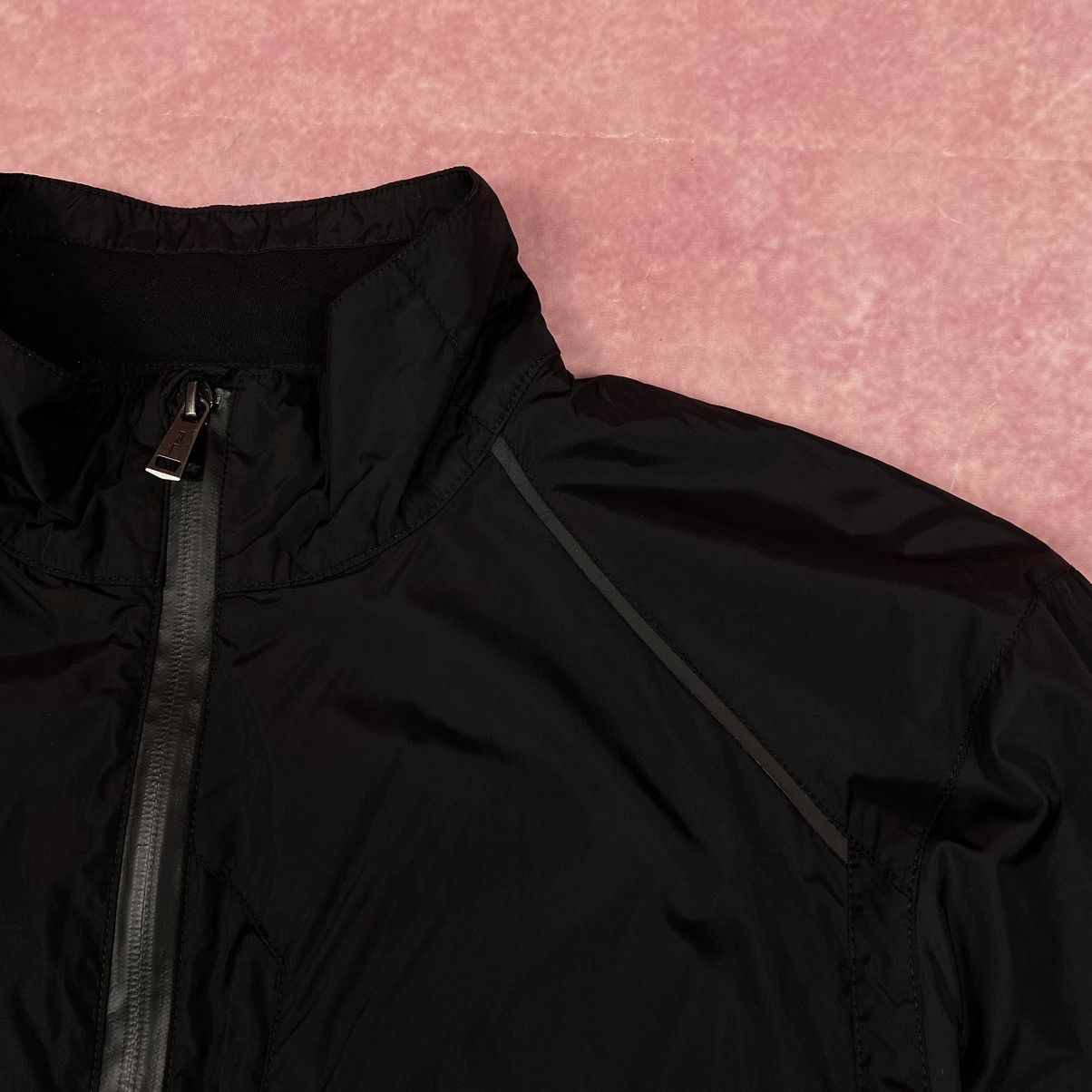 Ralph Lauren Black Label Ralph Lauren Black Label Nylon Jacket Lambskin Leather Size US XL / EU 56 / 4 - 6 Thumbnail