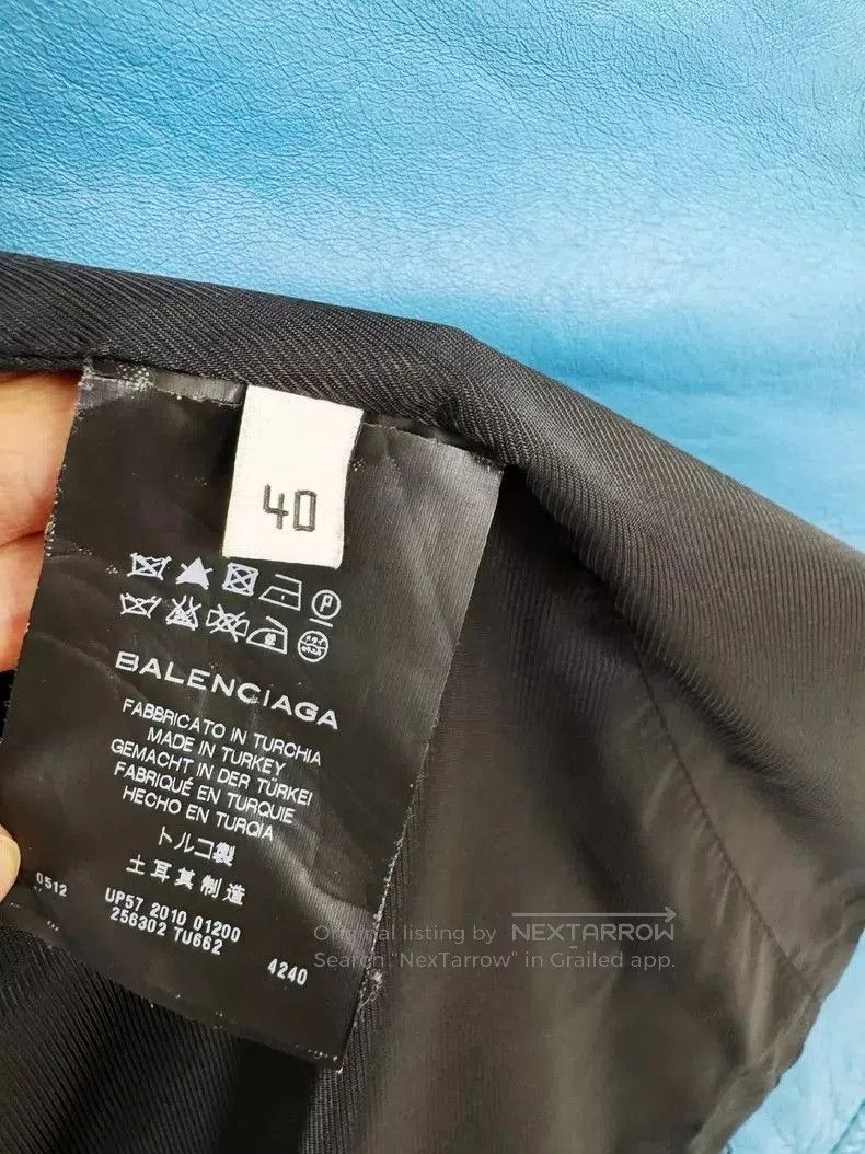 Balenciaga Balenciaga Blue Leather Moto Jacket . Size US M / EU 48-50 / 2 - 5 Thumbnail
