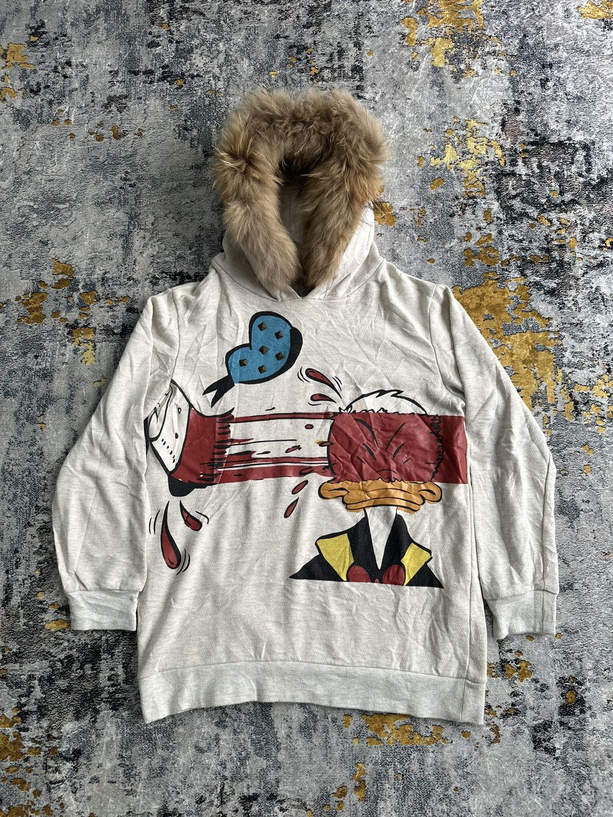 STUDDED FUR HOODIE HURRY UP! IFSIXWASNINE LGB STYLE