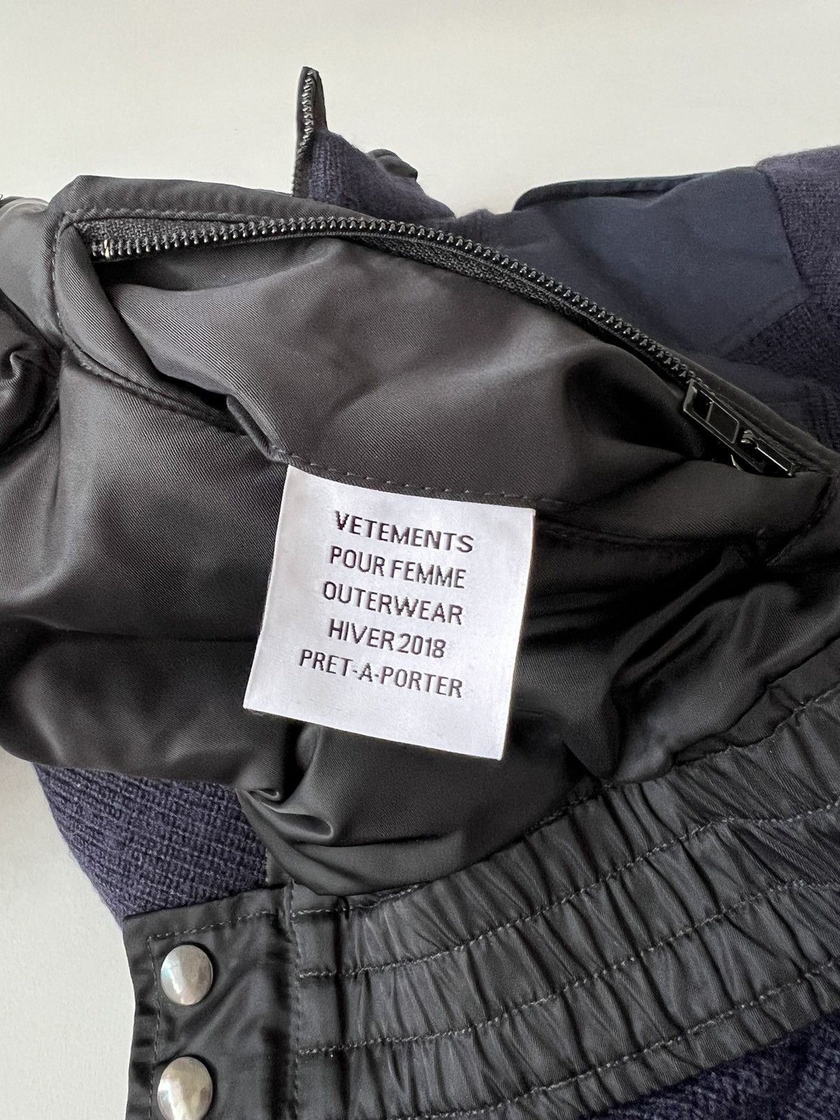 Vetements Vetements Police Reversible Knit Bomber Jacket Size US M / EU 48-50 / 2 - 9 Thumbnail