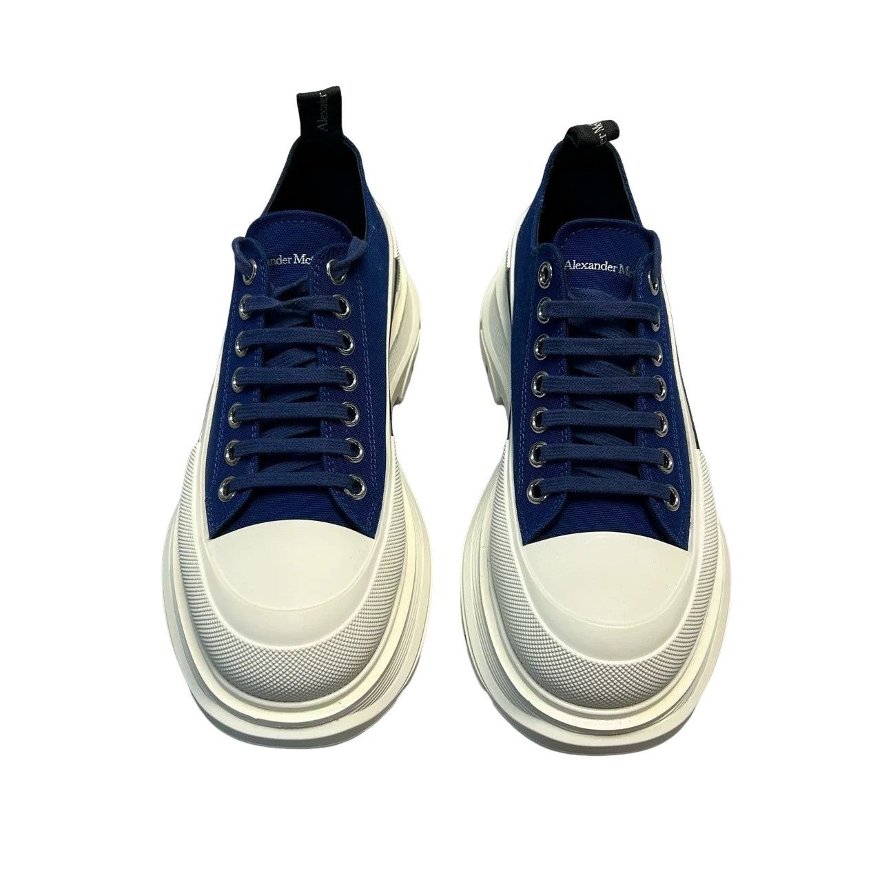 Alexander McQueen Alexander McQueen Blue Canvas Sneakers US 8 Size US 8 / EU 41 - 1 Thumbnail