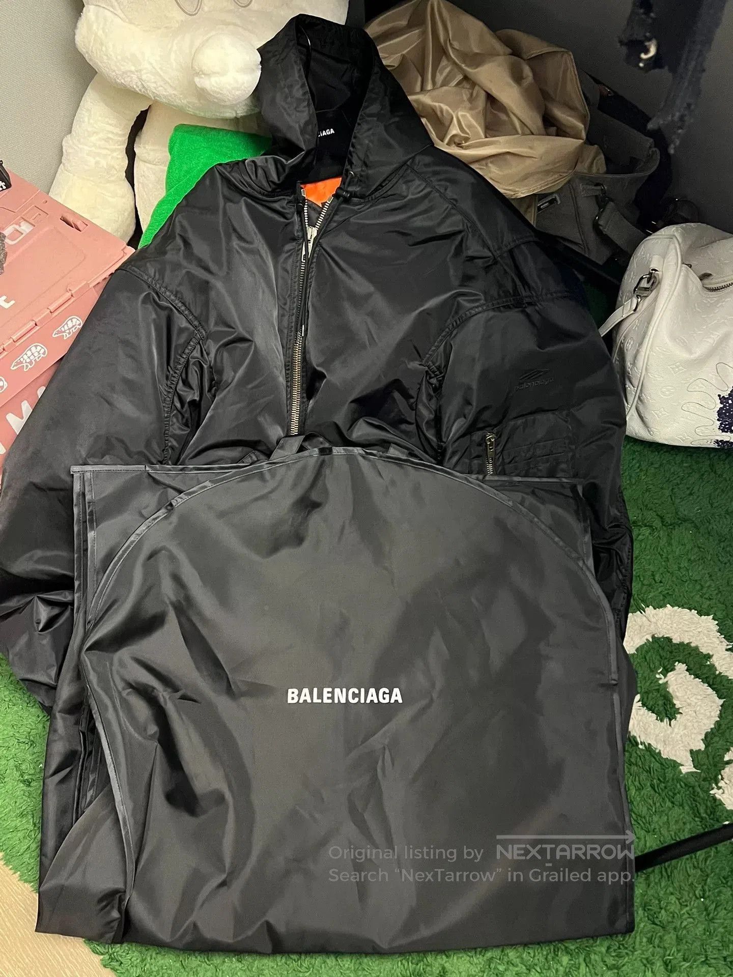 Balenciaga Balenciaga 3B Embroidered Nylon Bomber Jacket. Size US L / EU 52-54 / 3 - 6 Thumbnail