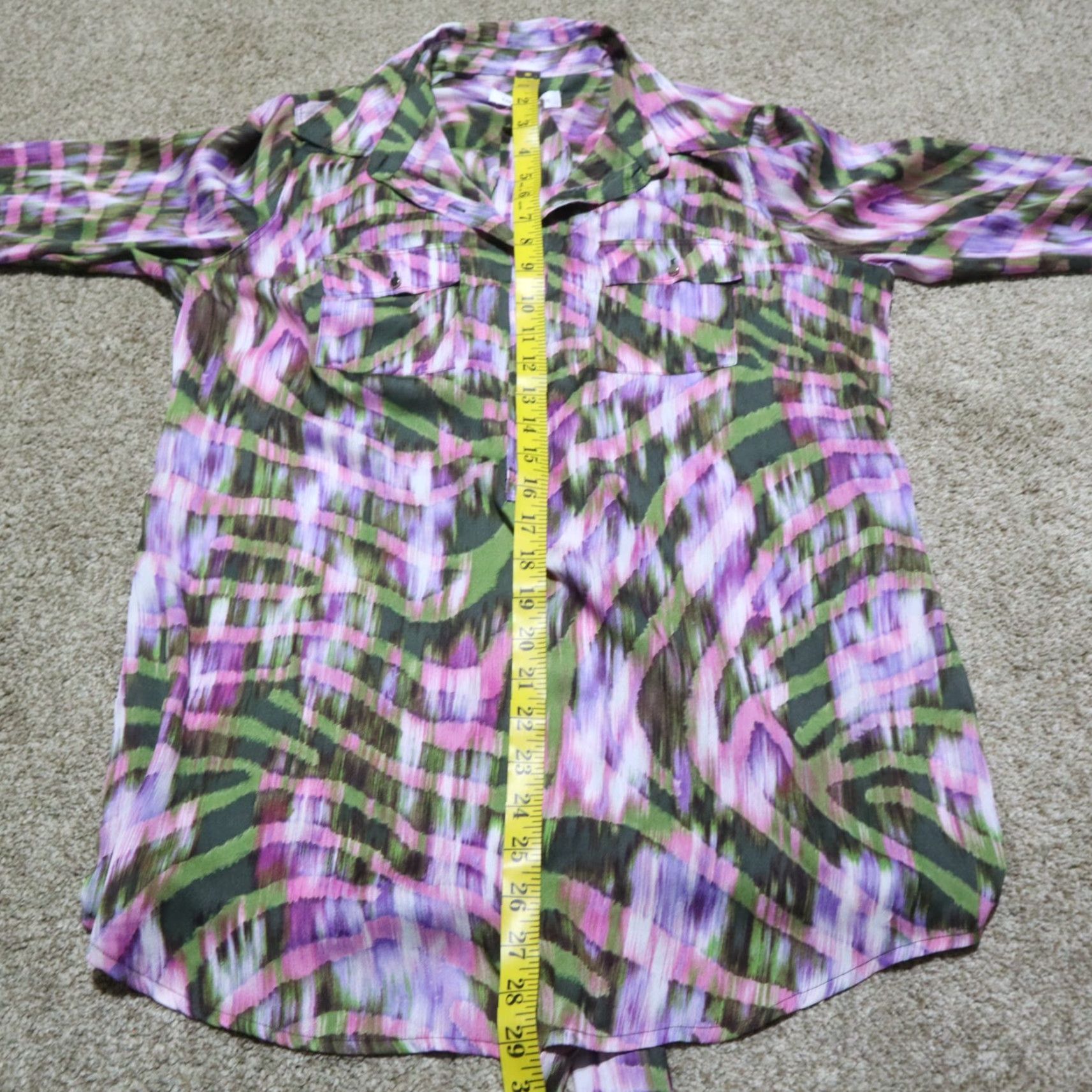 Liz Claiborne Liz Claiborne Shirt Women M Purple Long Sleeve Button-Down Front Tie-Front Slim Fit Casual Corporate Career Size M / US 6-8 / IT 42-44 - 5 Thumbnail