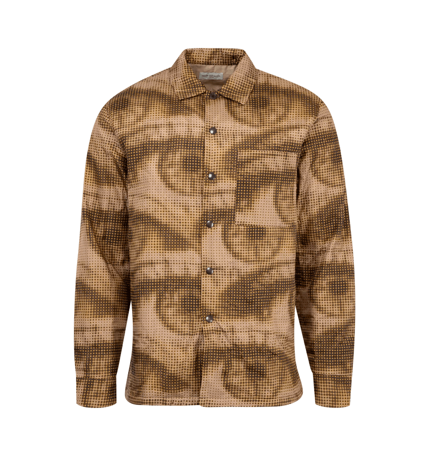 Dries Van Noten o1h1sh11224 Cornish Shirt in Khaki Size US L / EU 52-54 / 3 - 1 Thumbnail