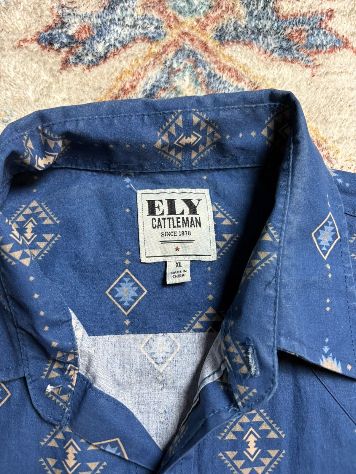 Vintage Ely Cattleman Aztec Pearl Snap Shirt Size XL Size US XL / EU 56 / 4 - 3 Thumbnail