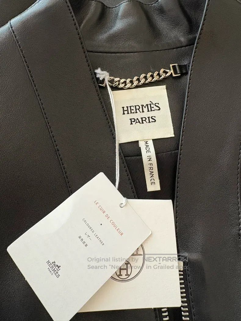 Hermes Hermes Show Model Leather Jacket Size XXS / US 00 / IT 34 - 5 Thumbnail