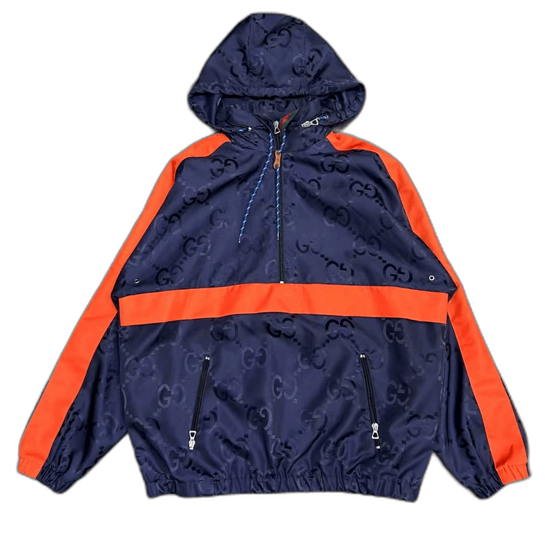 Gucci Gucci Blue Orange HalfZip Jacket-2506 Size US M / EU 48-50 / 2 - 1 Thumbnail