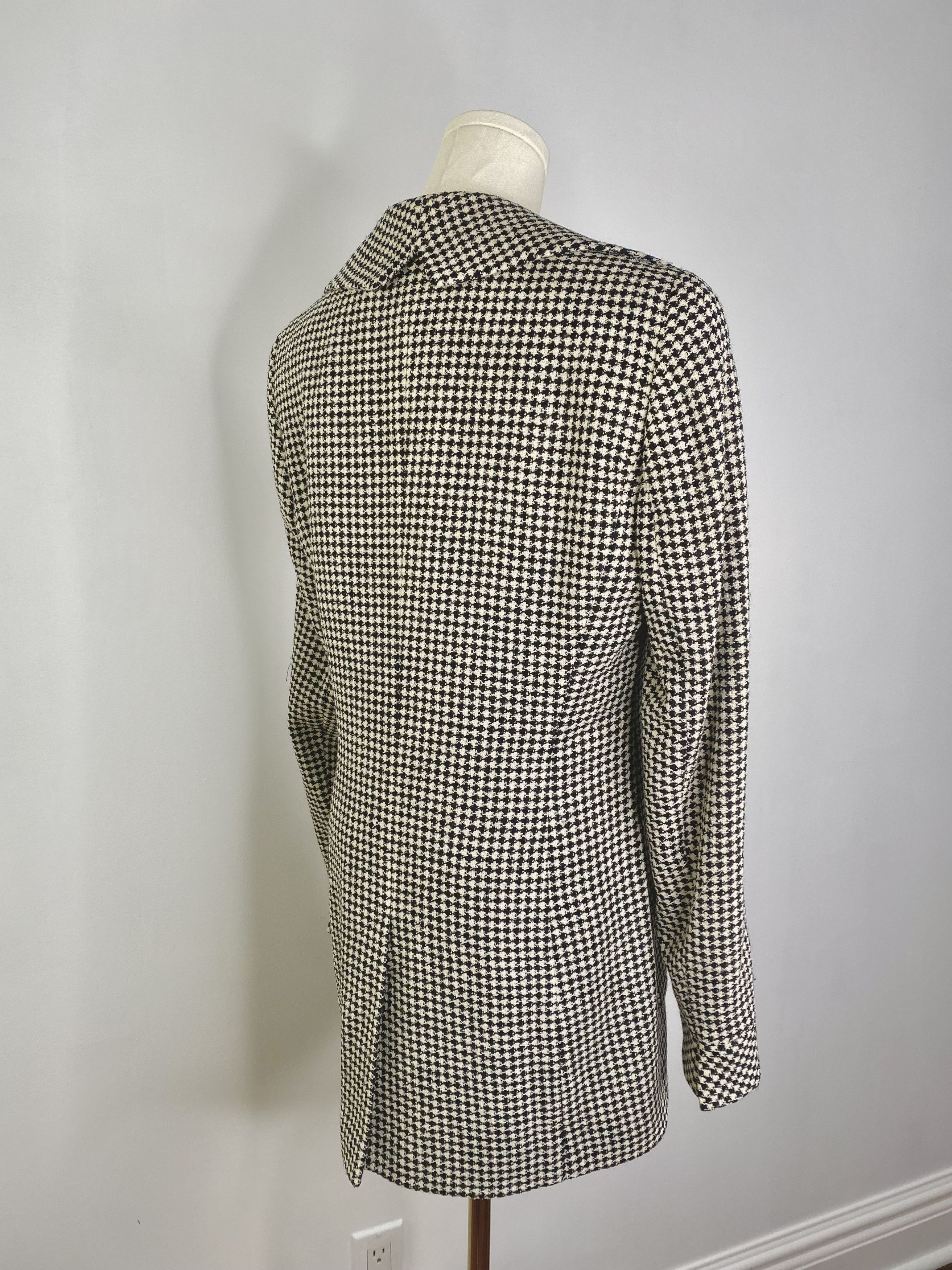 Louis Feraud Louis Feraud - Designer Houndstooth Blazer Size M / US 6-8 / IT 42-44 - 7 Thumbnail
