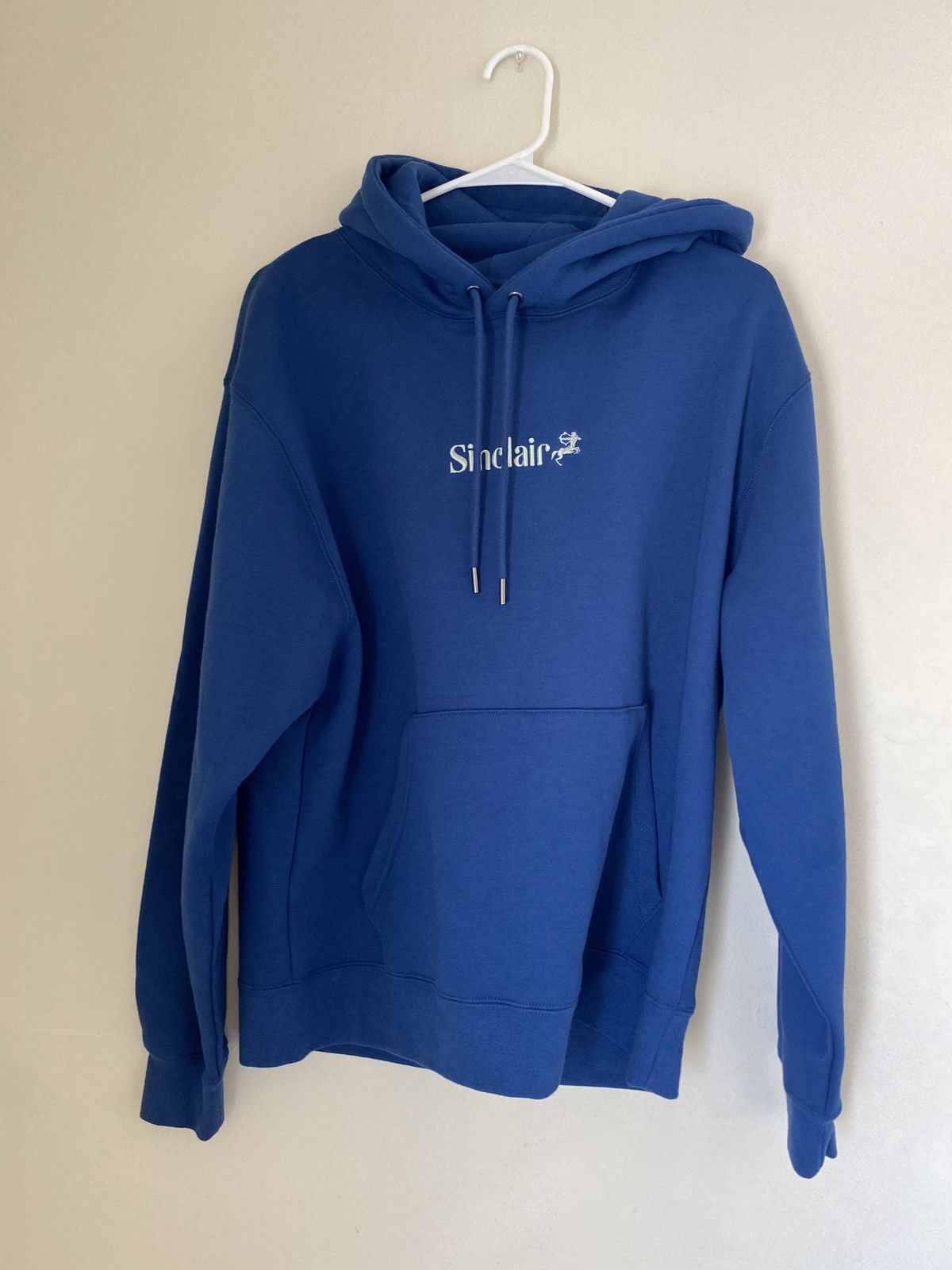 image of Sinclair Global Spell Out Logo Hoody in Blue, Men's (Size Large)