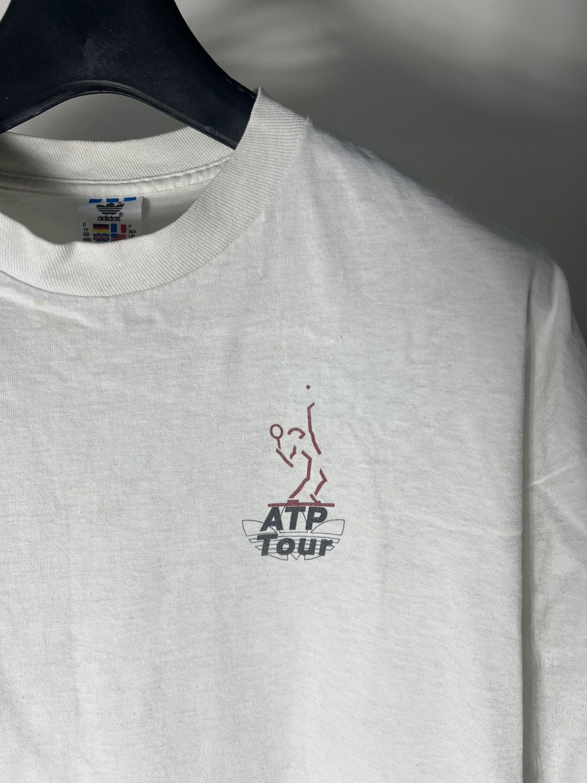 Adidas × Vintage VERY RARE ADIDAS ORIGINAL DOUBLE PRINTED TENNIS WORD T-SHIRT Size US XL / EU 56 / 4 - 3 Thumbnail