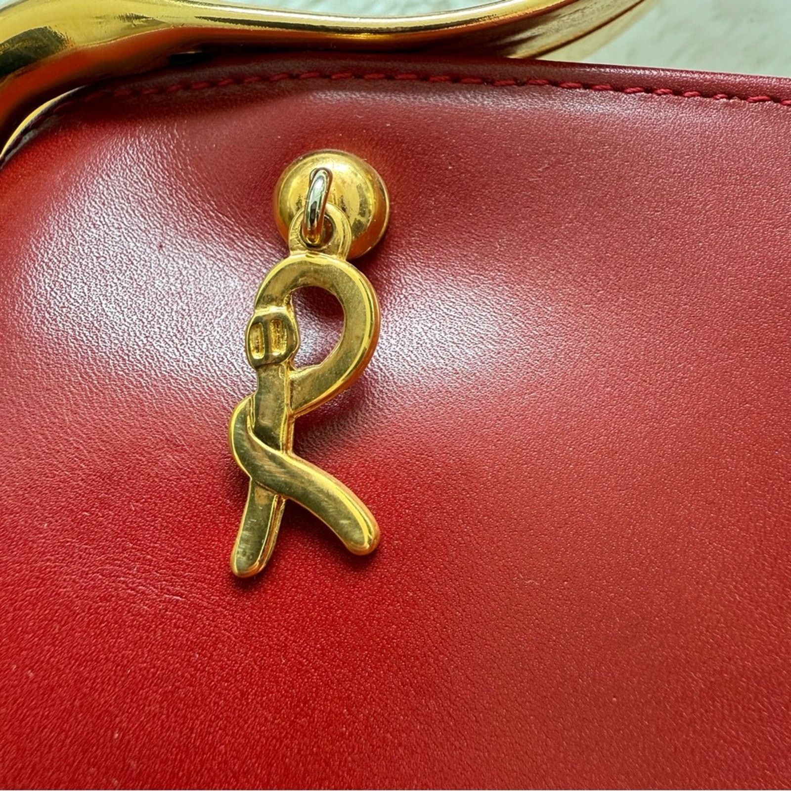 Roberta di Camerino Roberta di Camerino Leather Velvet Trimmed Handle Bag Size ONE SIZE - 3 Thumbnail