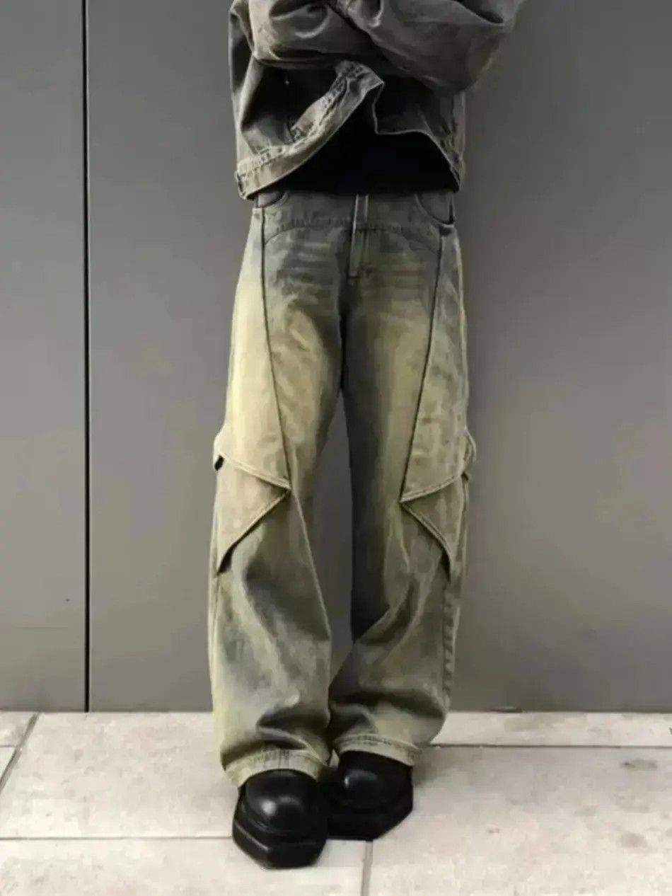 Japanese Brand Retro loose fitting wide leg micro flared jeans Size US 32 / EU 48 - 2 Thumbnail