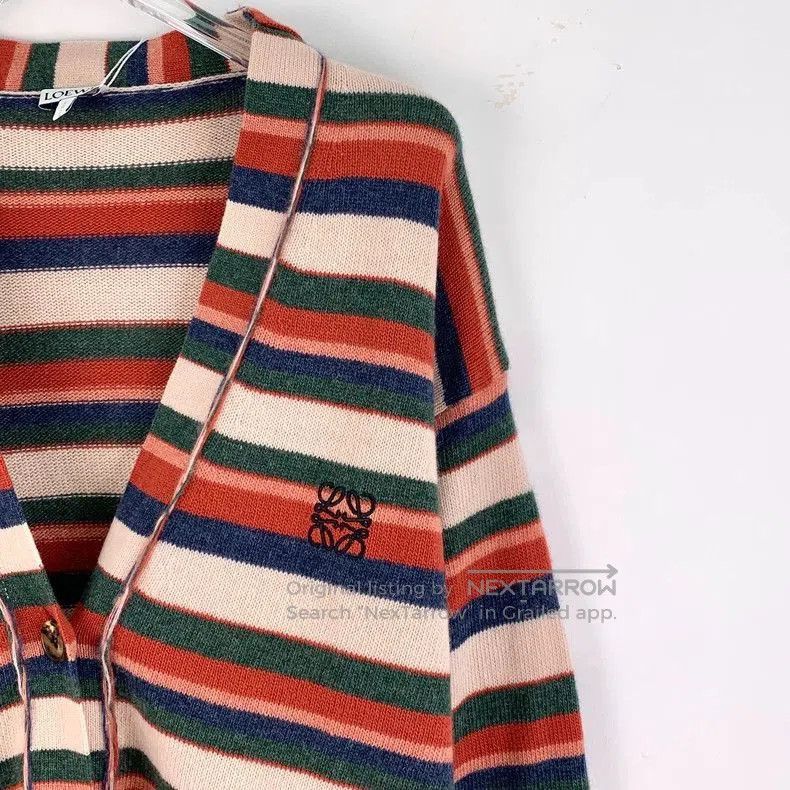 Loewe Loewe Striped Logo Wool Cardigan Coat. Size US M / EU 48-50 / 2 - 3 Thumbnail