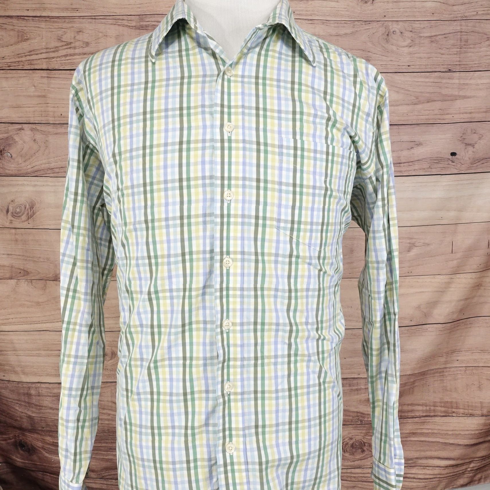 Gap GAP BUTTON-UP SHIRT MENS XL GINGHAM CHECK LONG SLEEVE Classic Fit Multicolor 100% Cotton Size US XL / EU 56 / 4 - 3 Thumbnail