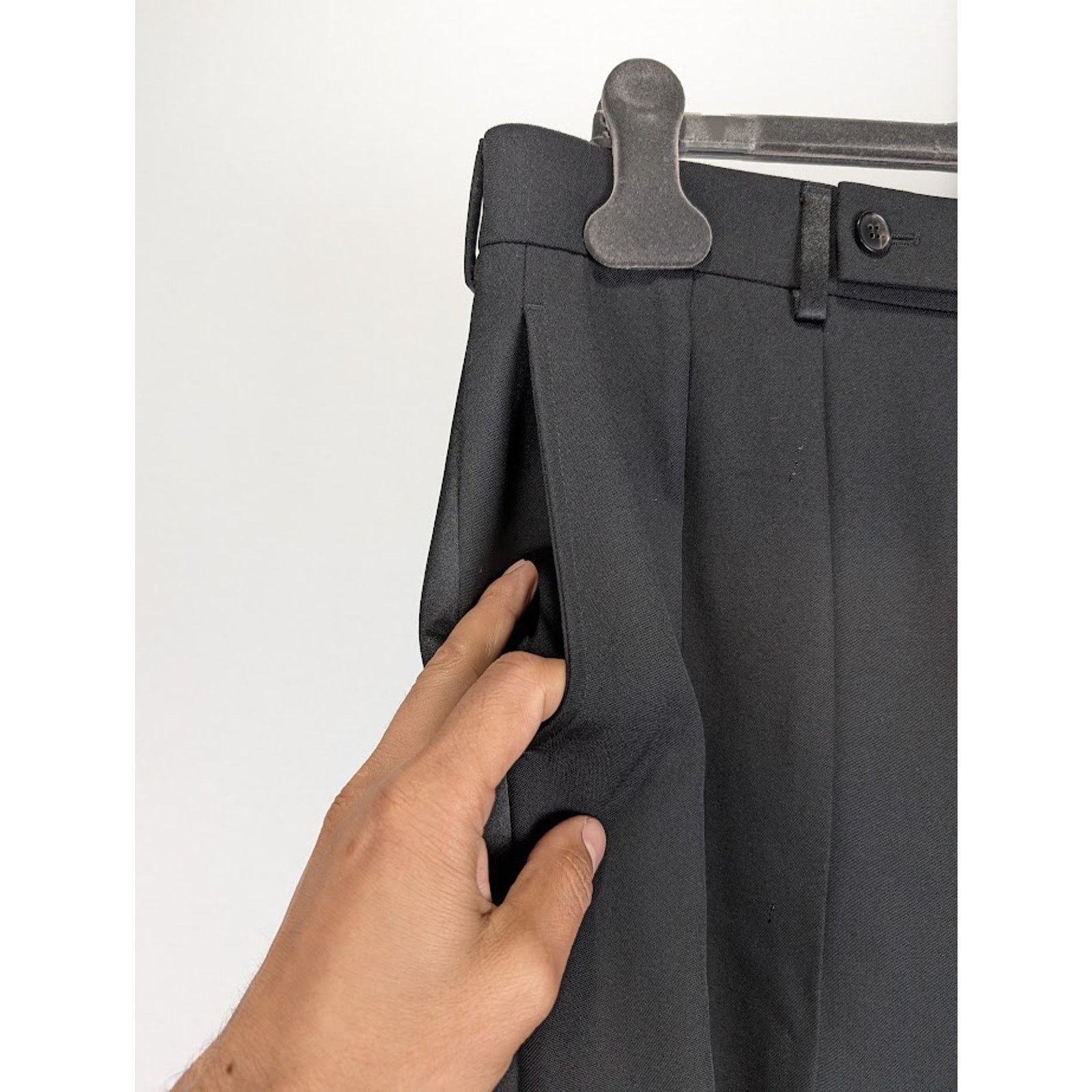 Saint Laurent Paris o1rshd1 2 Pleats Tux Pants in Nero Size US 30 / EU 46 - 6 Thumbnail