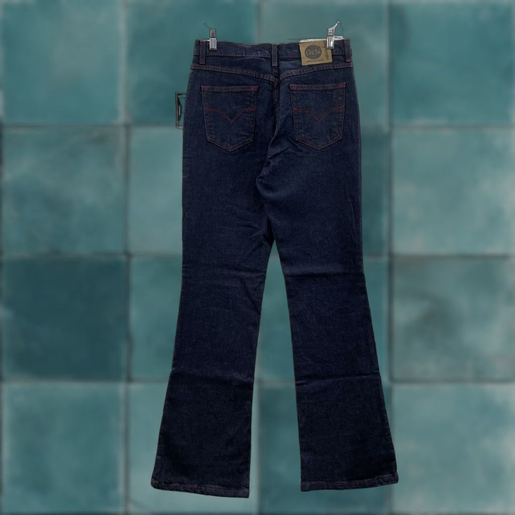 Vintage VINTAGE NEW 90s Y2K jeans 12 30 High Waisted Bootcut Flare Dark Wash Size 34" / US 12 / IT 48 - 1 Thumbnail