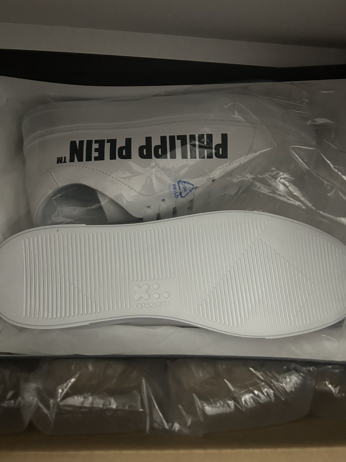 Philipp Plein Philipp Plein White Leather Logo Sneakers – Low Top Size US 10 / EU 43 - 7 Thumbnail