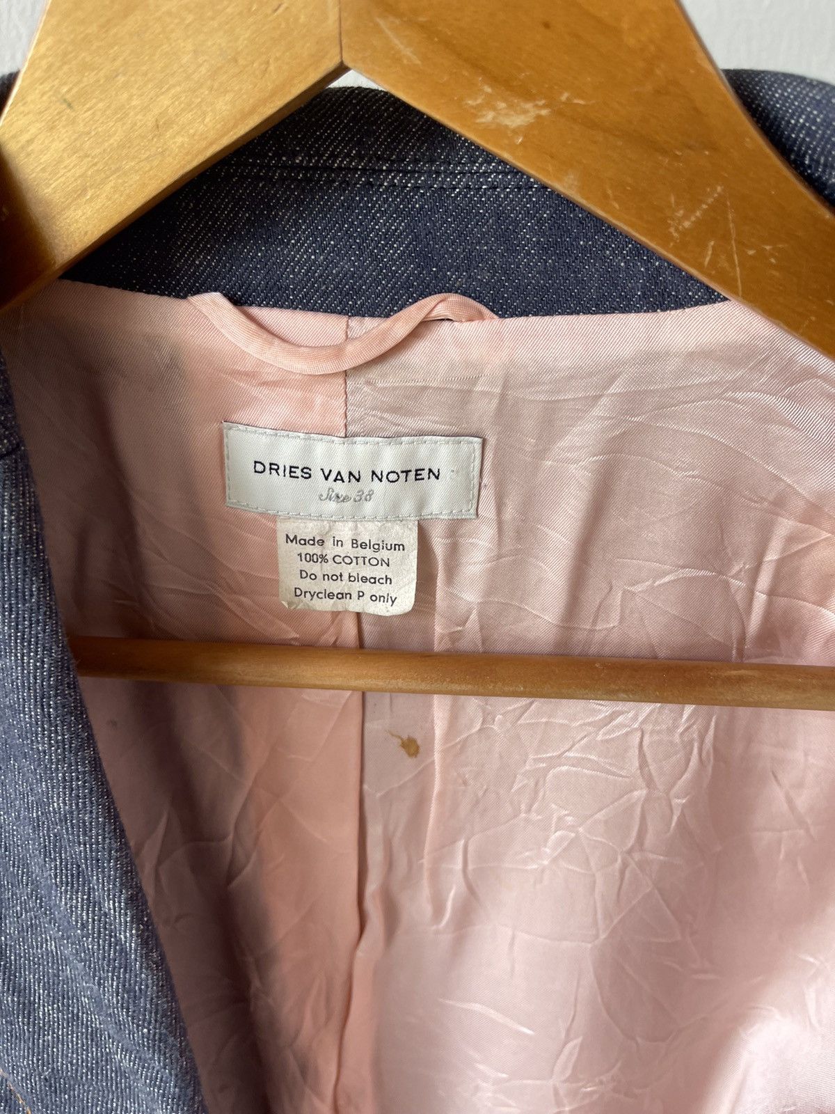 Dries Van Noten Dries Van Noten Denim One Button Blazer Size S / US 4 / IT 40 - 8 Thumbnail