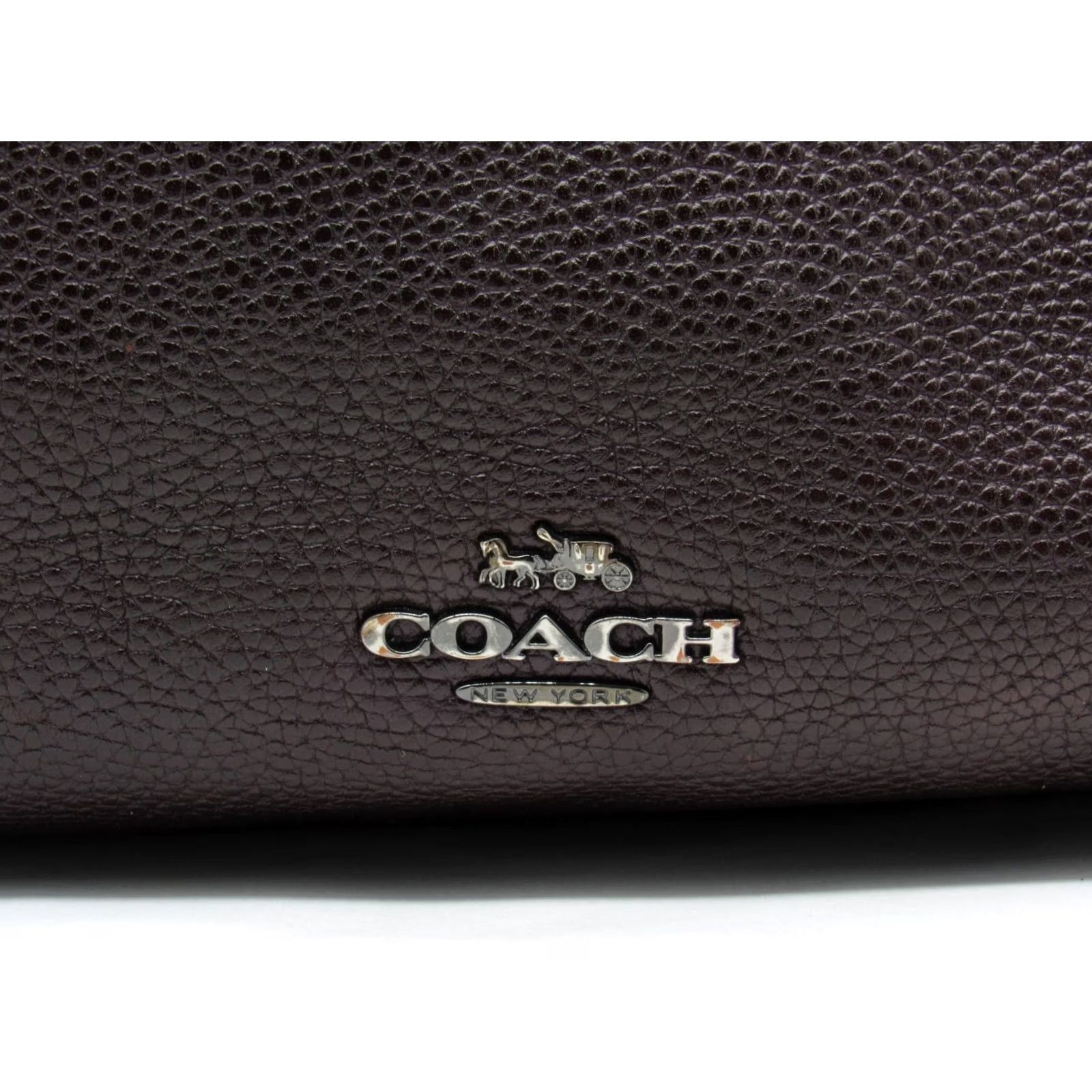 Coach VINTAGE COACH Edie Turnlock Shoulder Handbag Cherry Brown Pebbled Leather Women Medium Size ONE SIZE - 3 Thumbnail